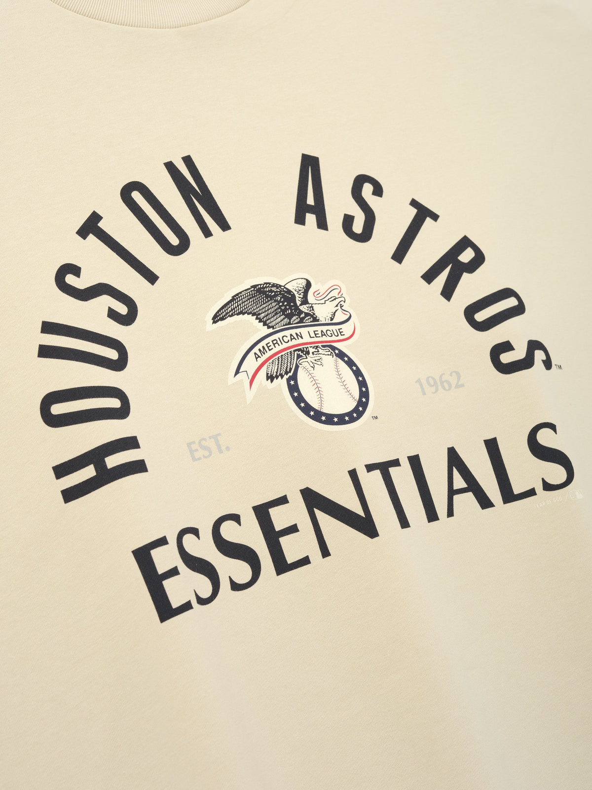 Fear of God Essentials Astros American League Merch Tee Sandstone - Im Your Wardrobe
