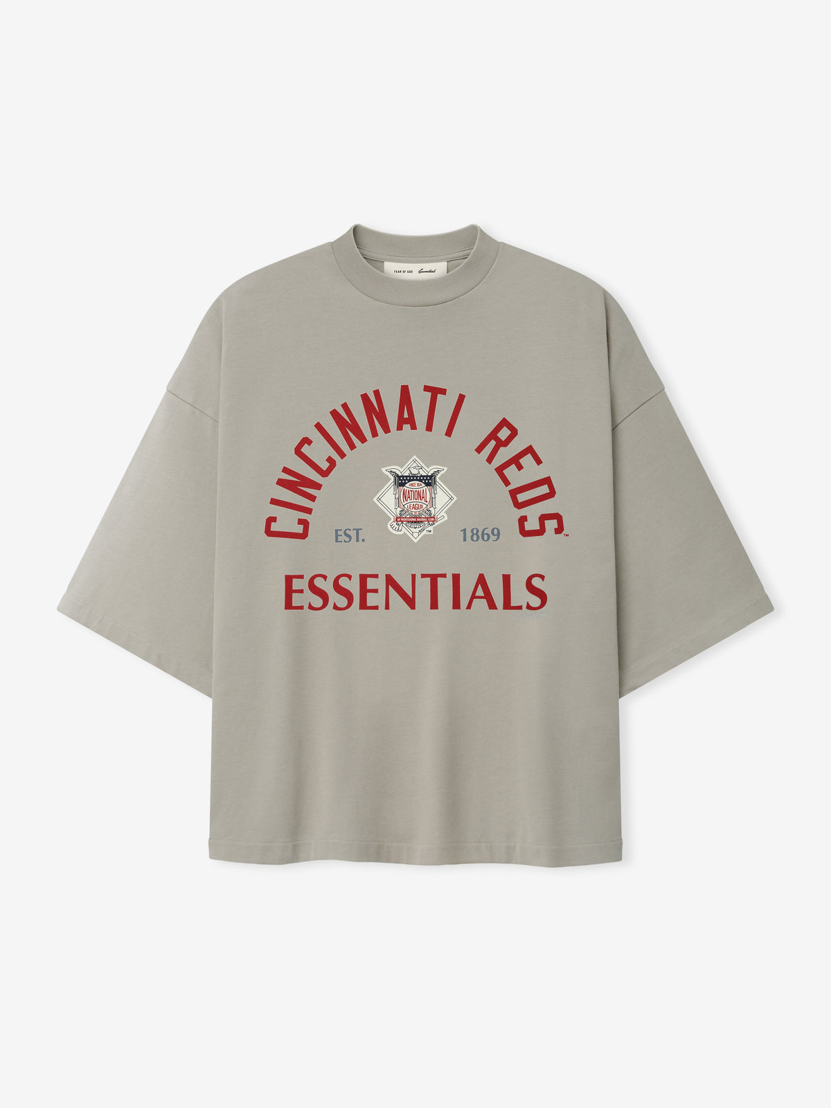 Fear of God Essentials Reds National League Merch Tee Seal - Im Your Wardrobe