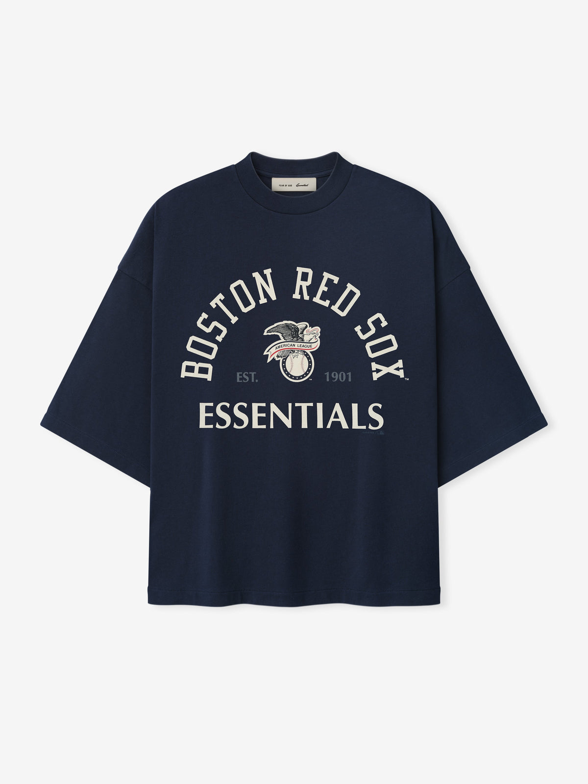 Fear of God Essentials Red Sox American League Merch Tee Dark Sapphire - Im Your Wardrobe