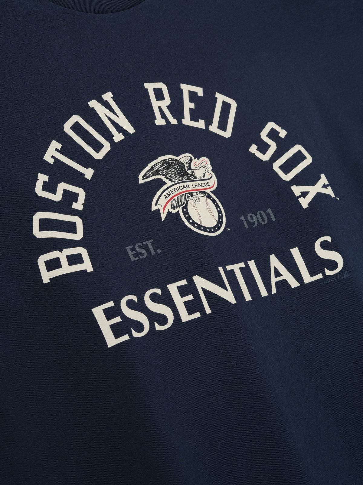 Fear of God Essentials Red Sox American League Merch Tee Dark Sapphire - Im Your Wardrobe