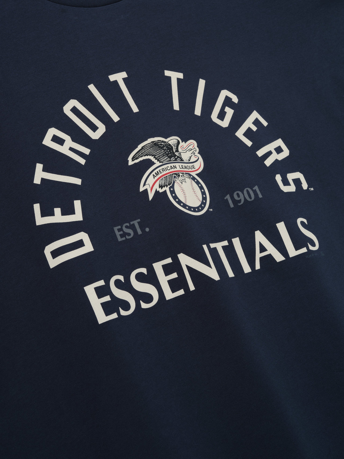Fear of God Essentials Tigers American League Merch Tee Dark Sapphire - Im Your Wardrobe
