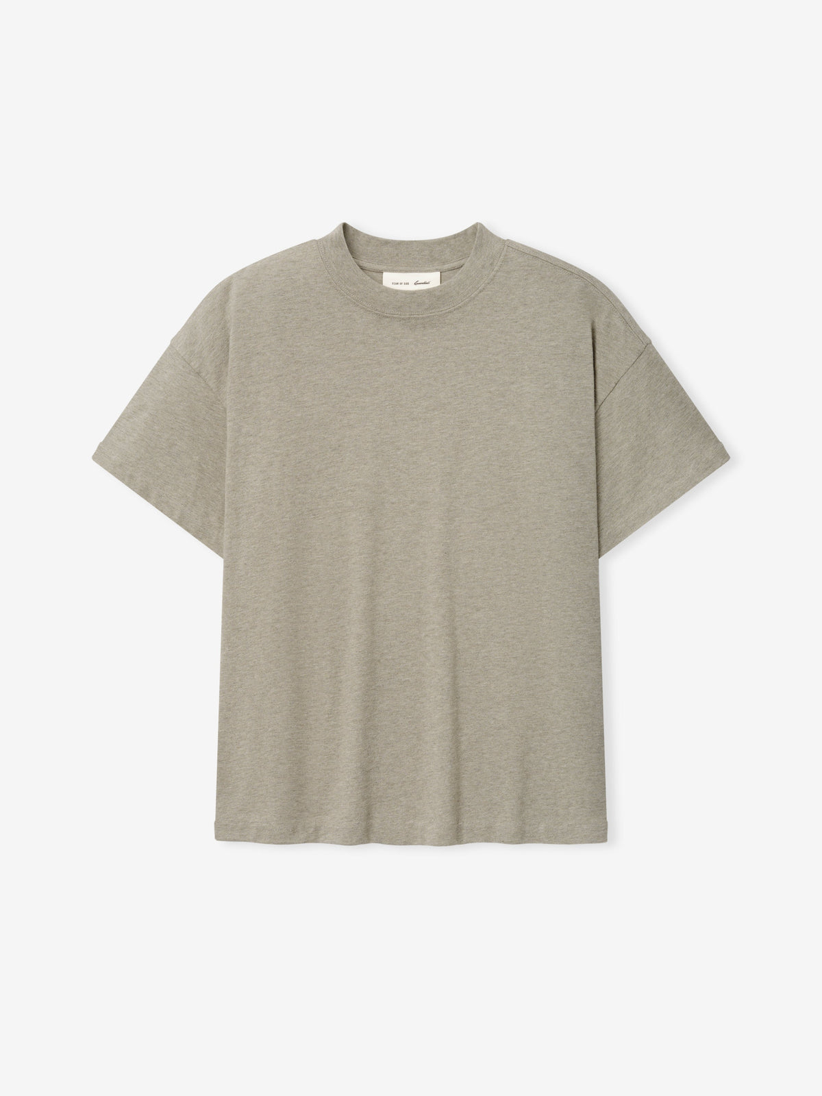 Fear of God Essentials Tri-Blend Essential Tee Slim Fit Seal Heather - Im Your Wardrobe