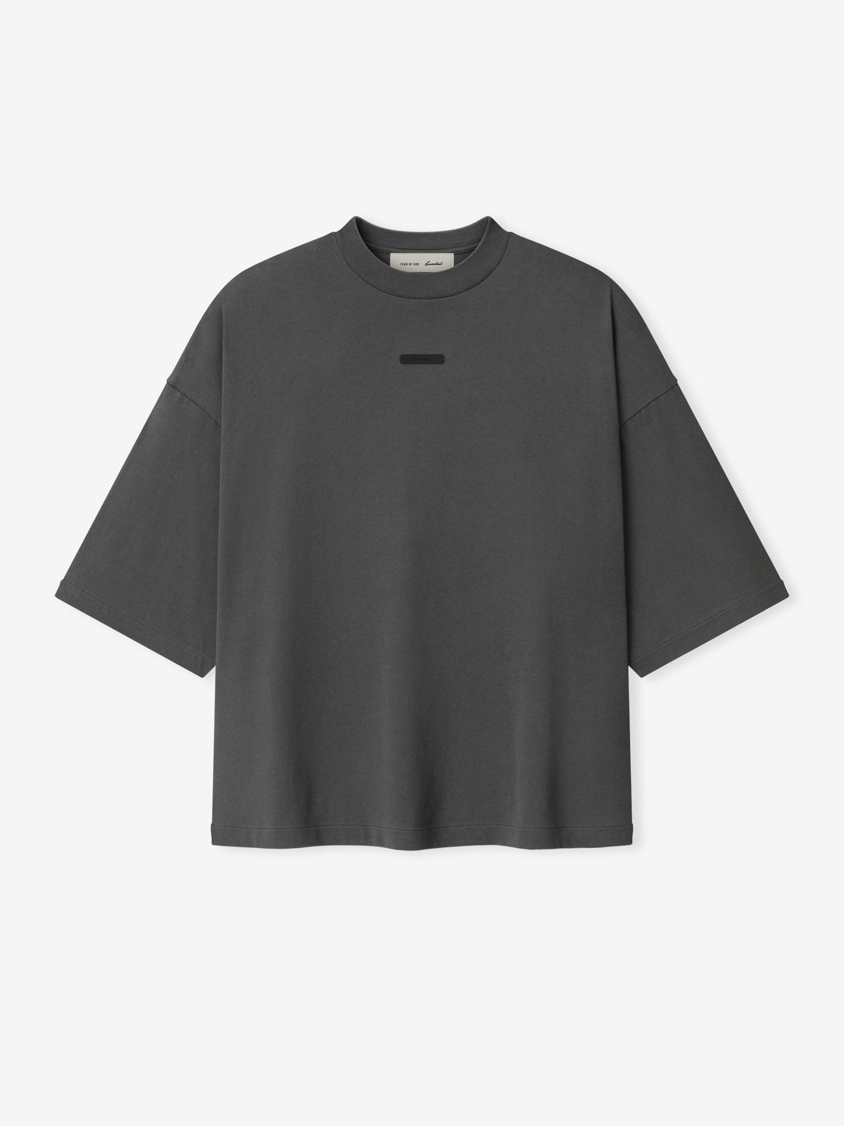 Fear of God Essentials Merch Tee Boxy Fit Iron Grey - Im Your Wardrobe