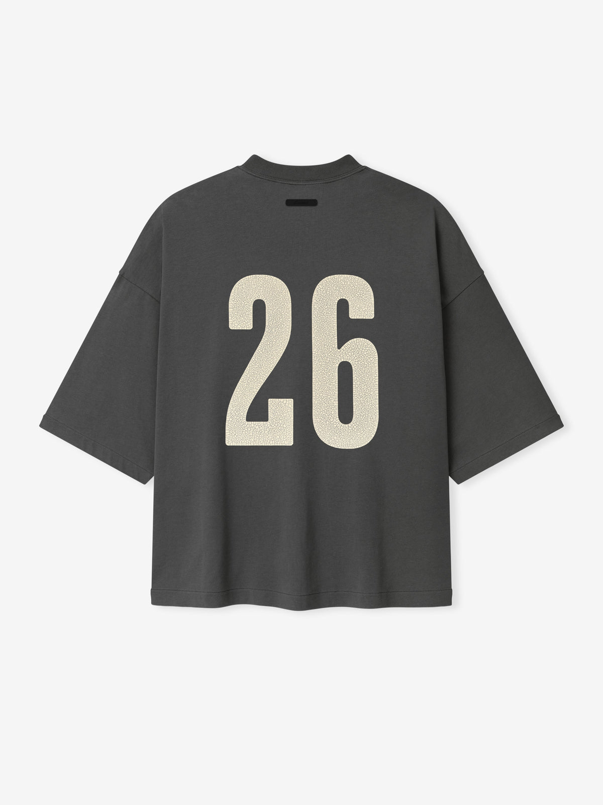 Fear of God Essentials Merch Tee Boxy Fit Crackle 26 Iron Grey - Im Your Wardrobe