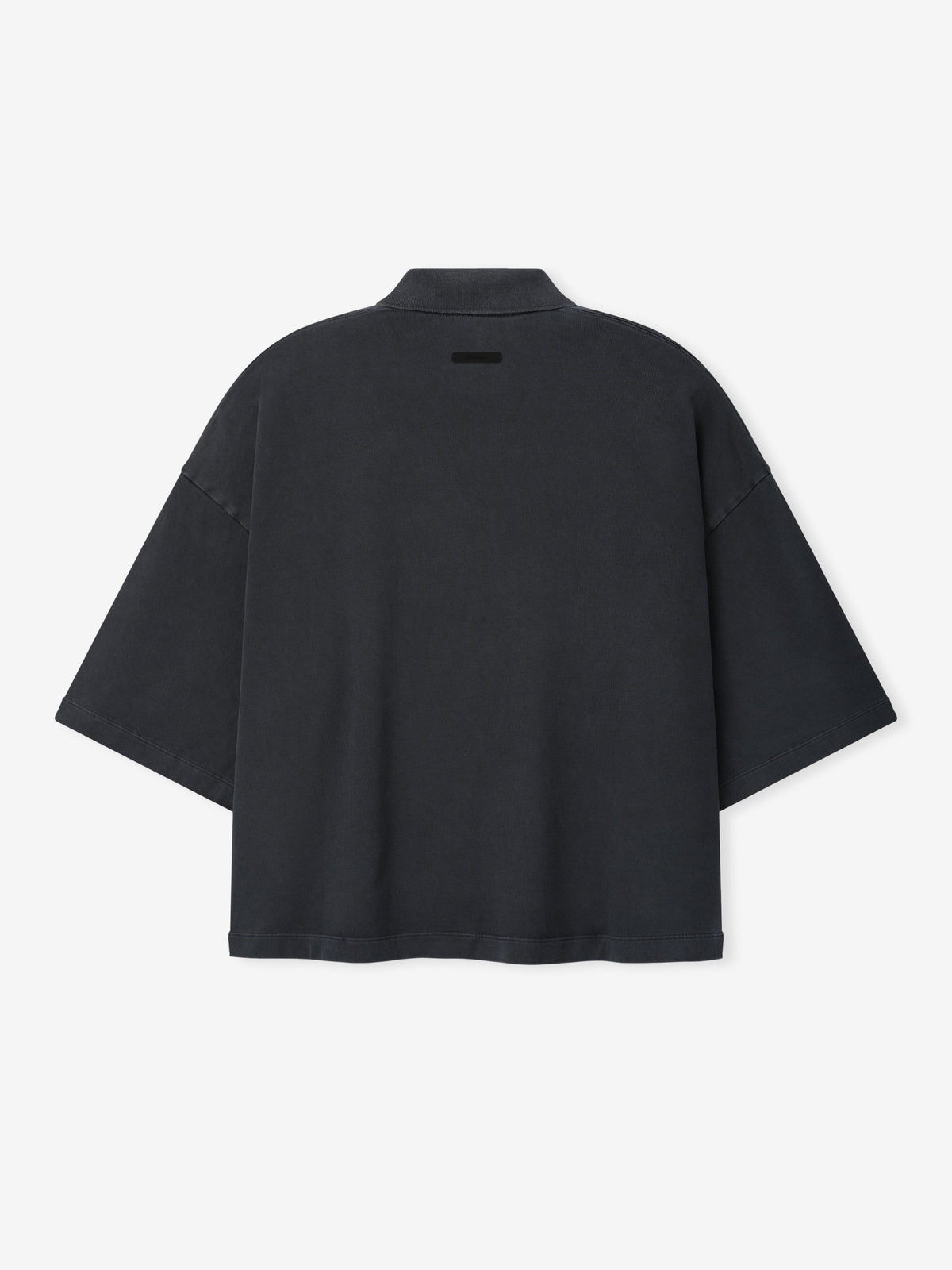 Fear of God Essentials Heavy Jersey Cropped Polo Washed Iron Grey - Im Your Wardrobe