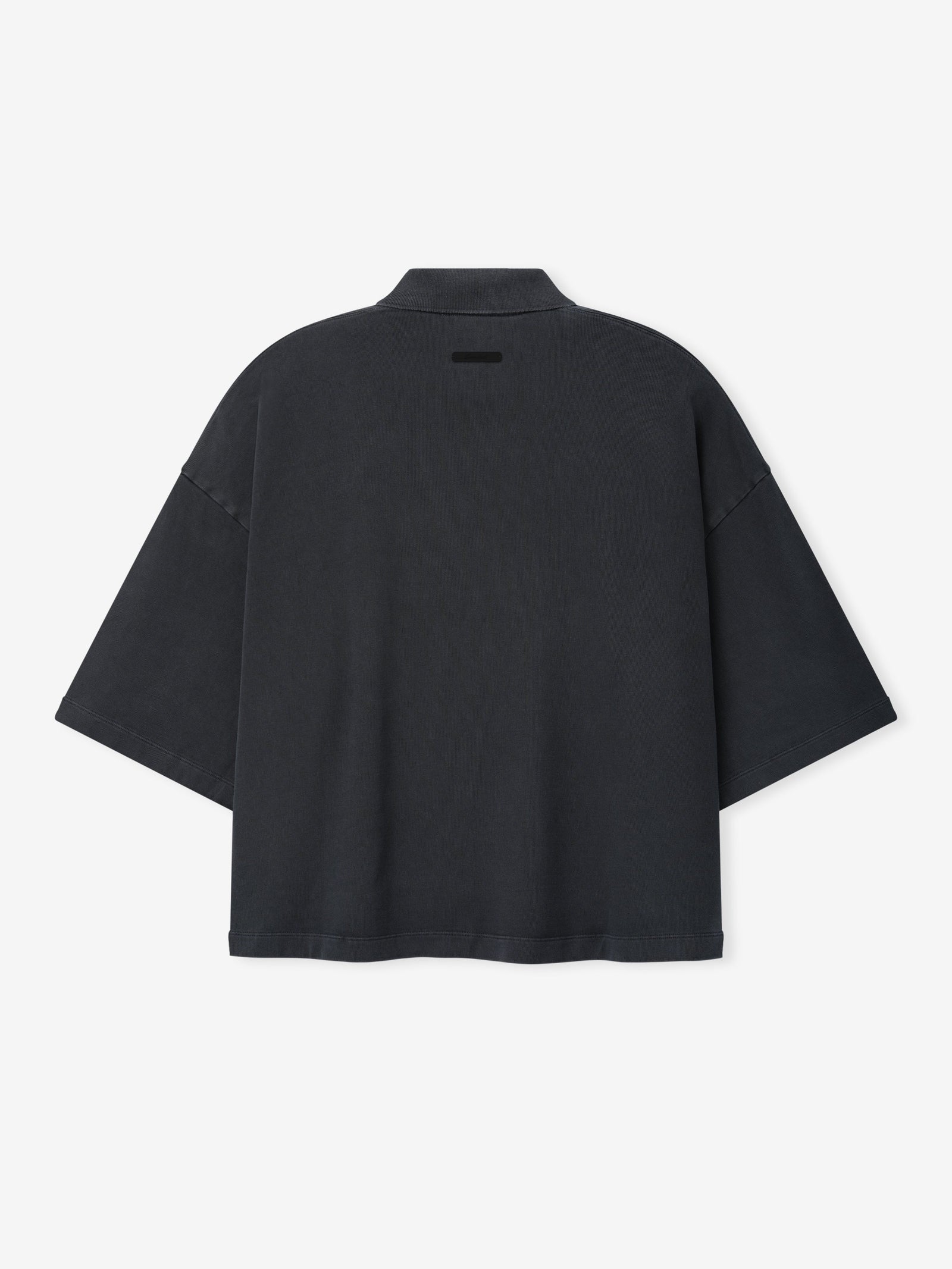 Fear of God Essentials Heavy Jersey Cropped Polo Washed Iron Grey