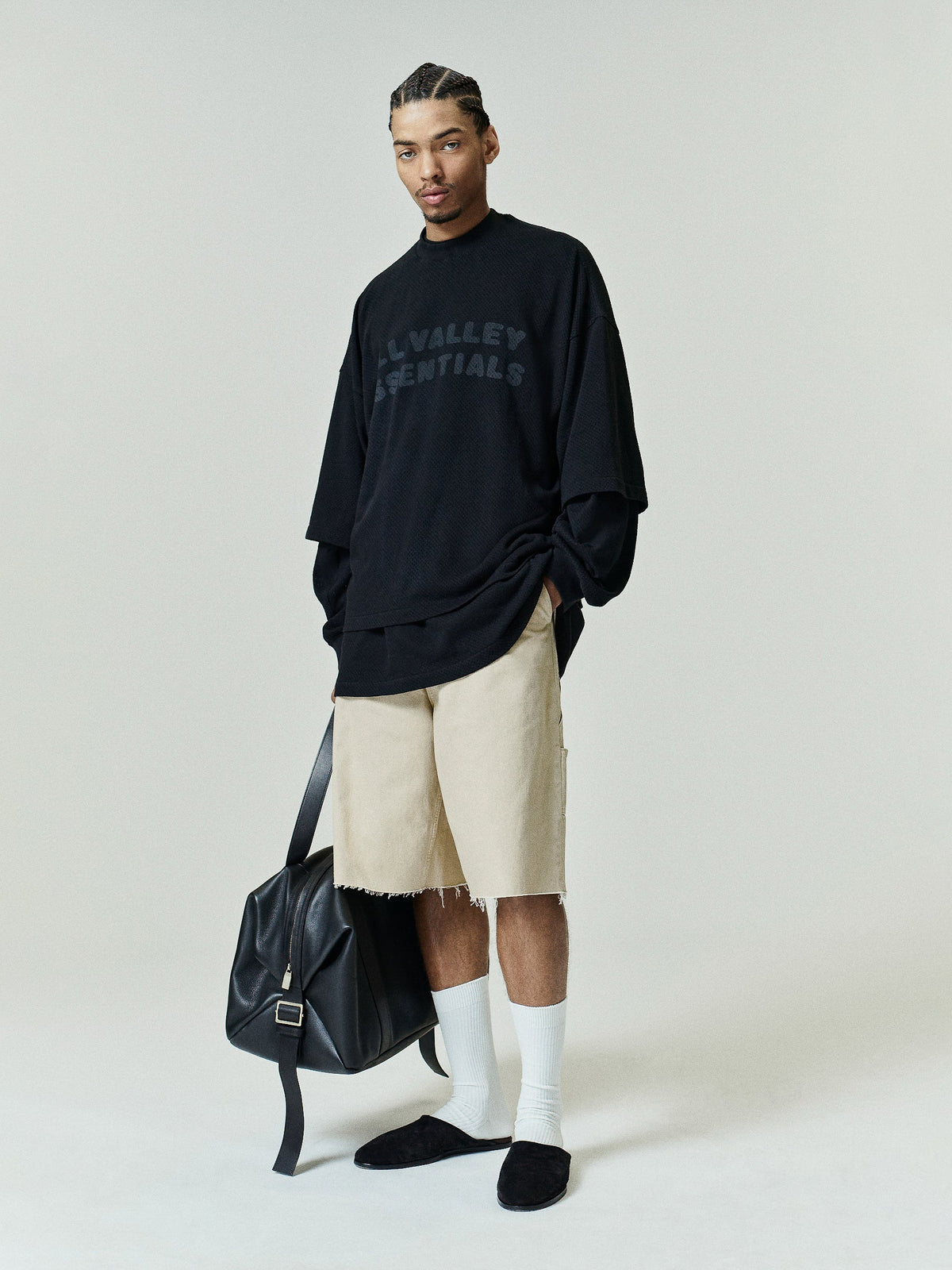 Fear of God Essentials Sport Mesh Merch Tee Boxy Fit Vintage Black - Im Your Wardrobe