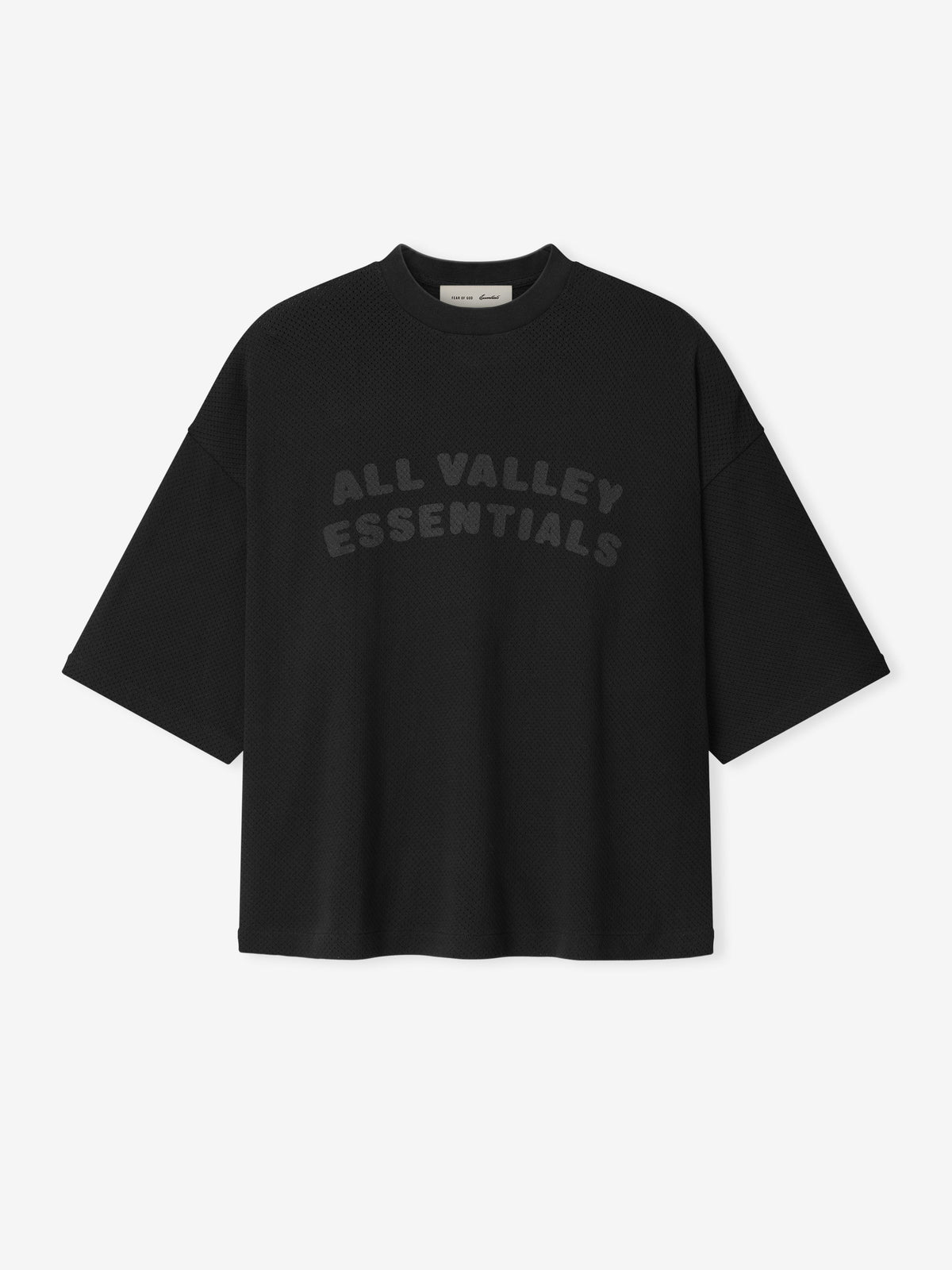 Fear of God Essentials Sport Mesh Merch Tee Boxy Fit Vintage Black - Im Your Wardrobe