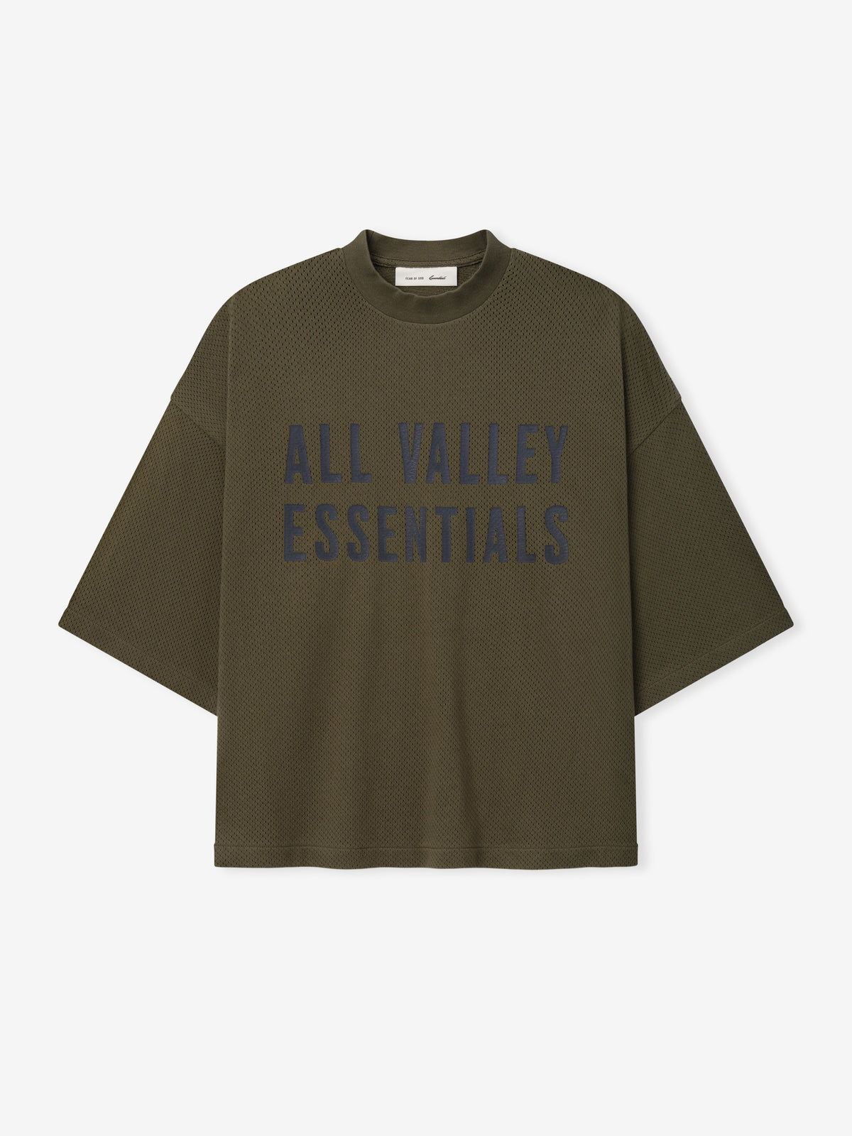 Fear of God Essentials Sport Mesh Merch Tee Boxy Fit Moss - Im Your Wardrobe