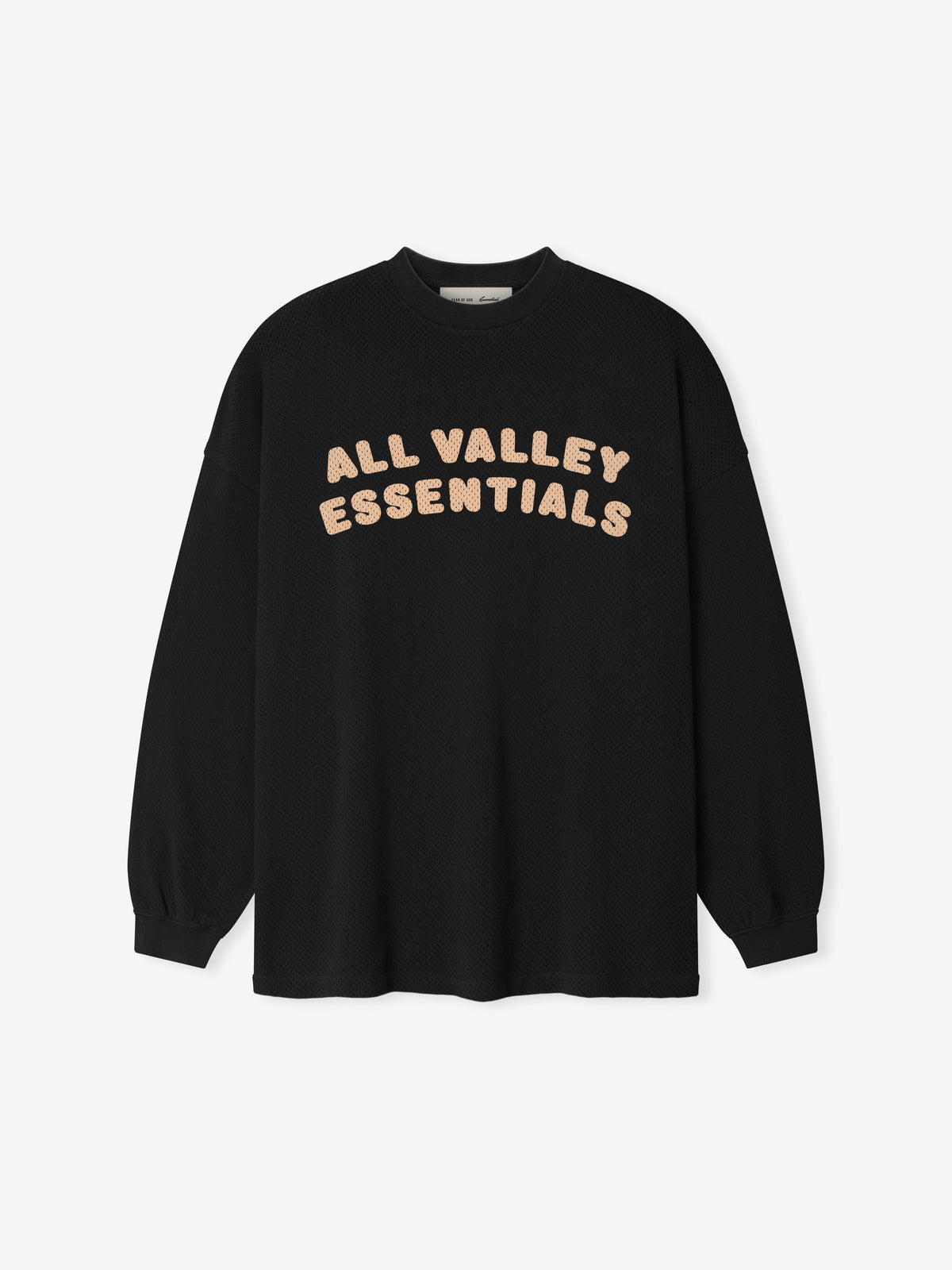 Fear of God Essentials Sport Mesh Merch Long Sleeve Tee Vintage Black - Im Your Wardrobe