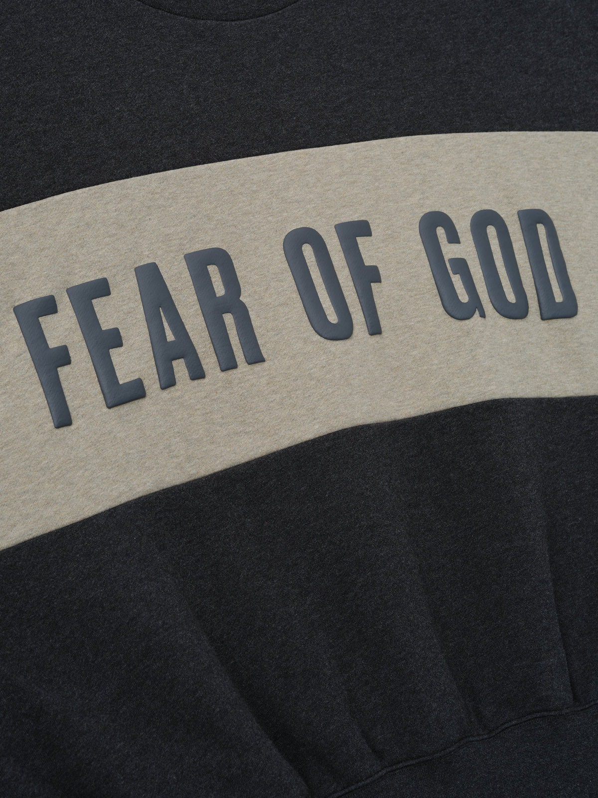Fear of God Essentials Cropped Relaxed Panelled Sweatshirt Iron Grey Heather/ Seal Heather - Im Your Wardrobe