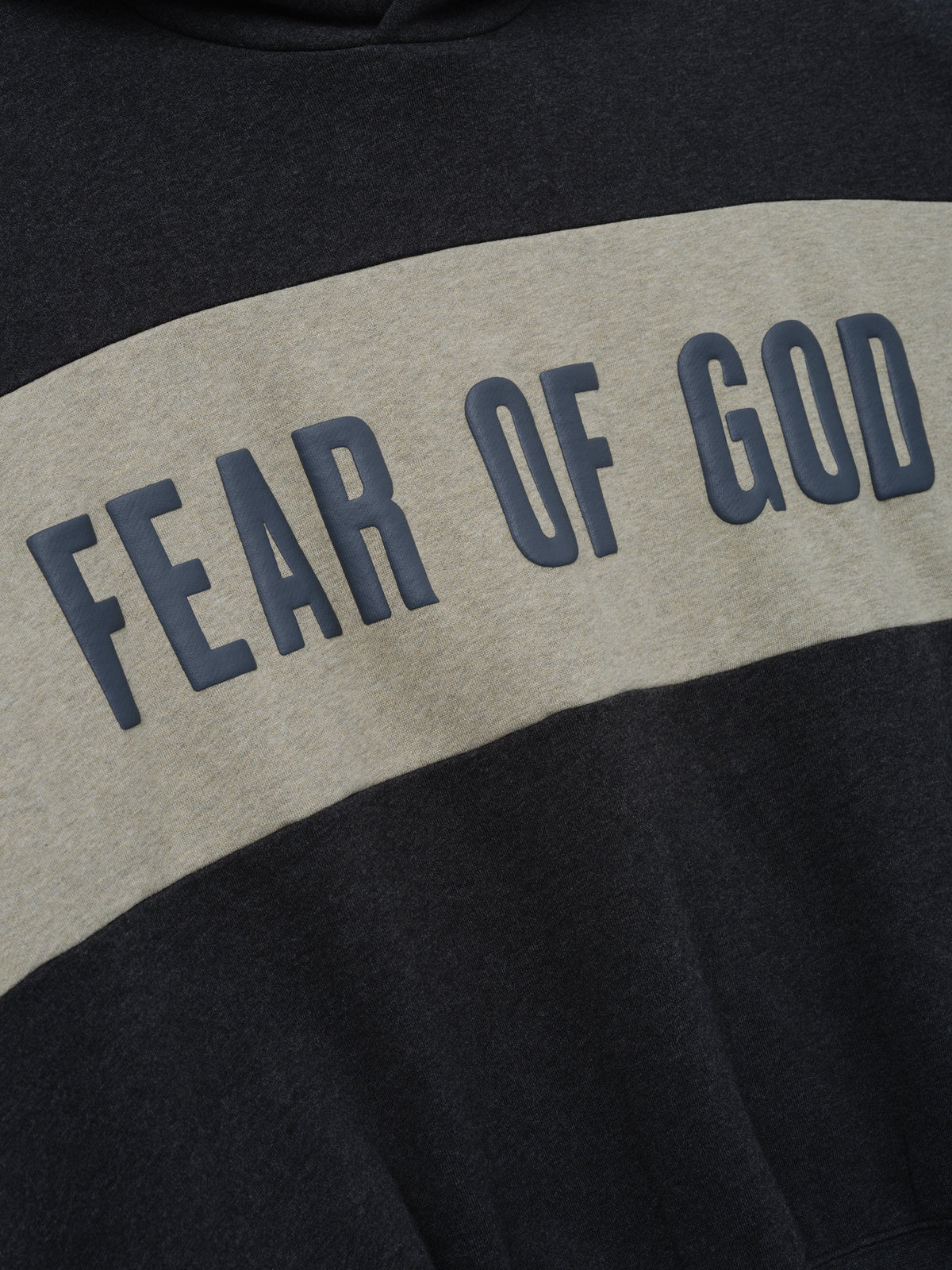 Fear of God Essentials Cropped Relaxed Panelled Hoodie Iron Grey Heather/ Seal Heather - Im Your Wardrobe