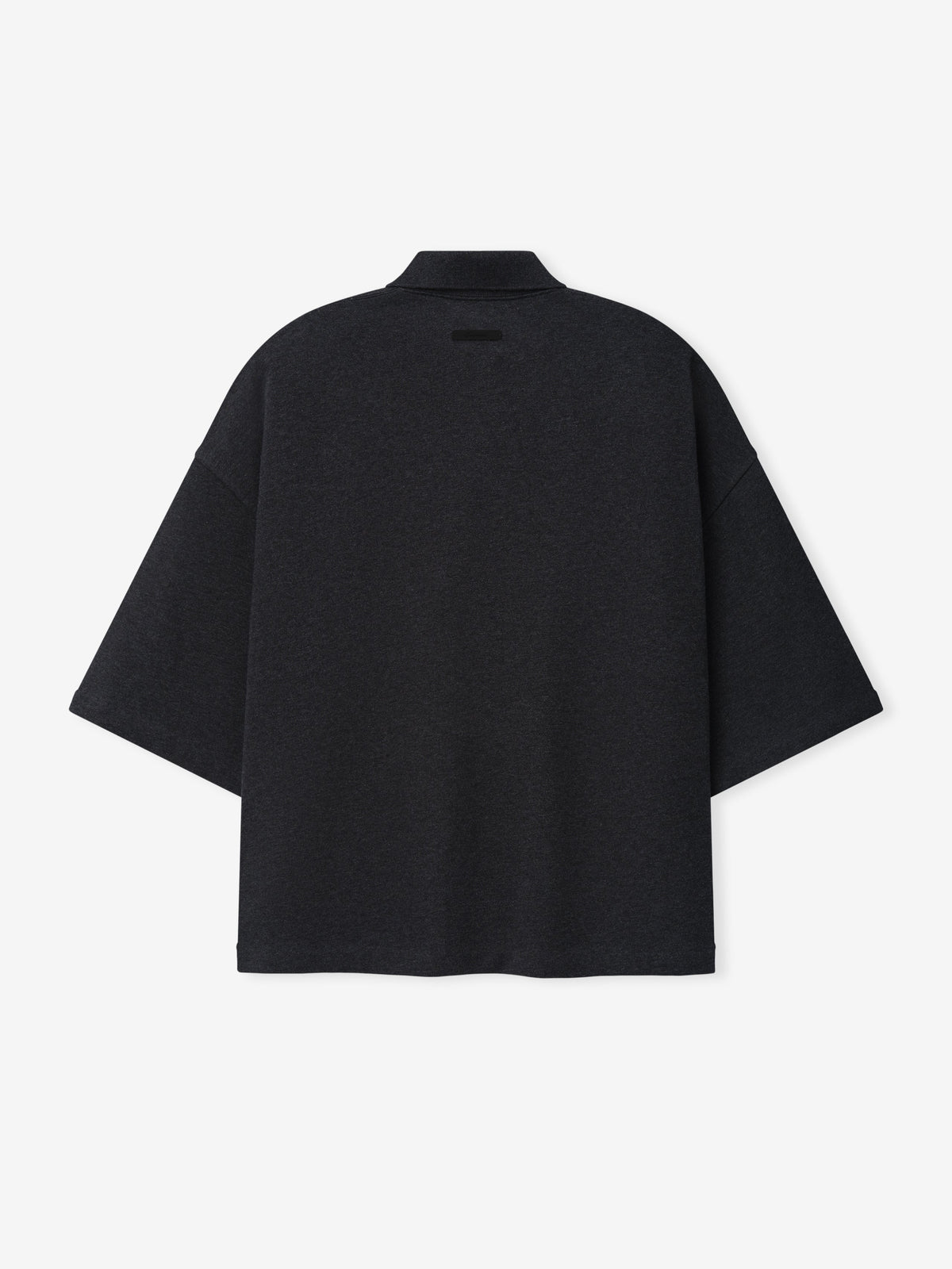 Fear of God Essentials Cropped Panelled Polo Iron Grey Heather/ Seal Heather - Im Your Wardrobe