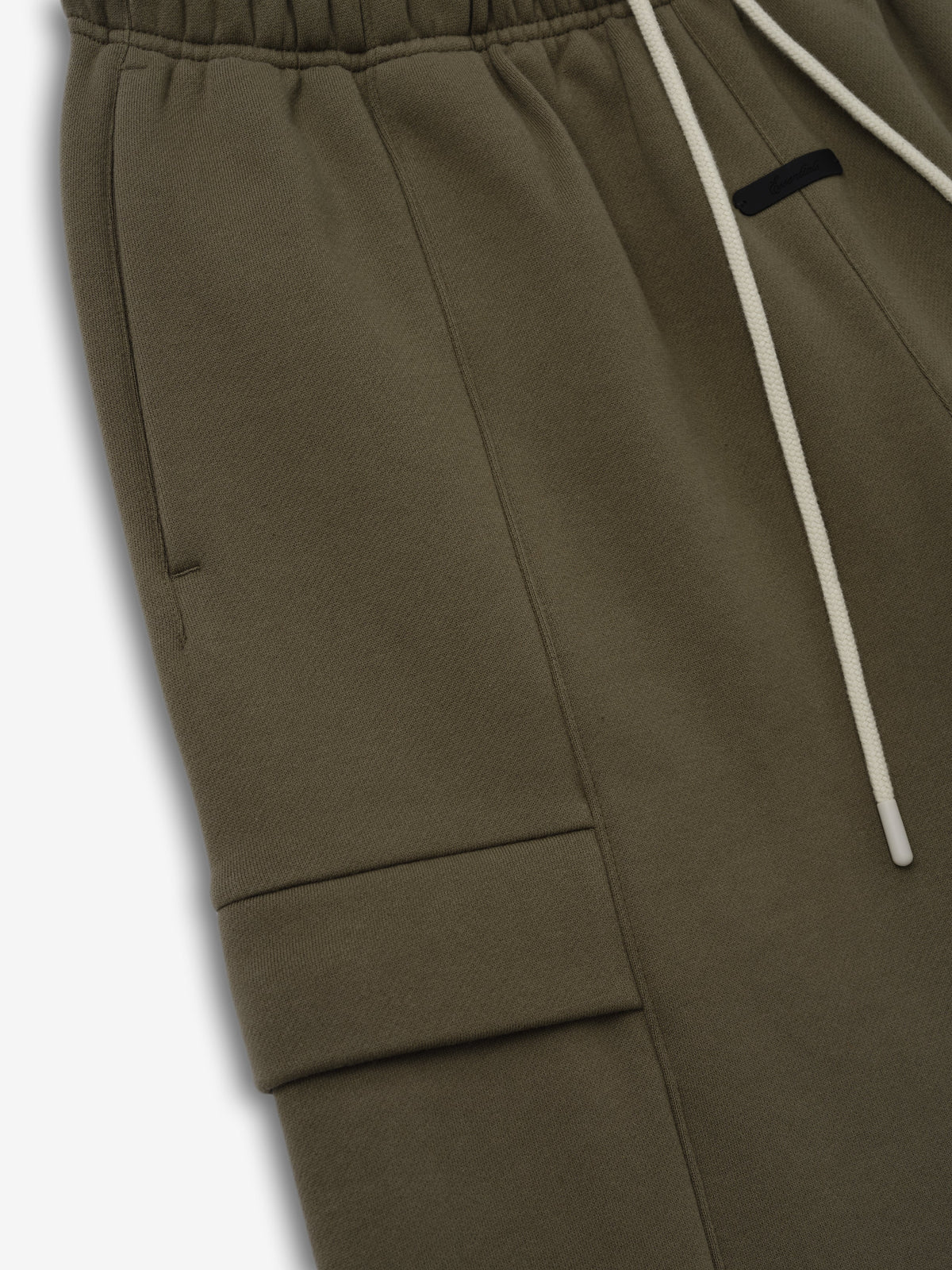 Fear of God Essentials Fleece Cargo Basketball Short Moss - Im Your Wardrobe