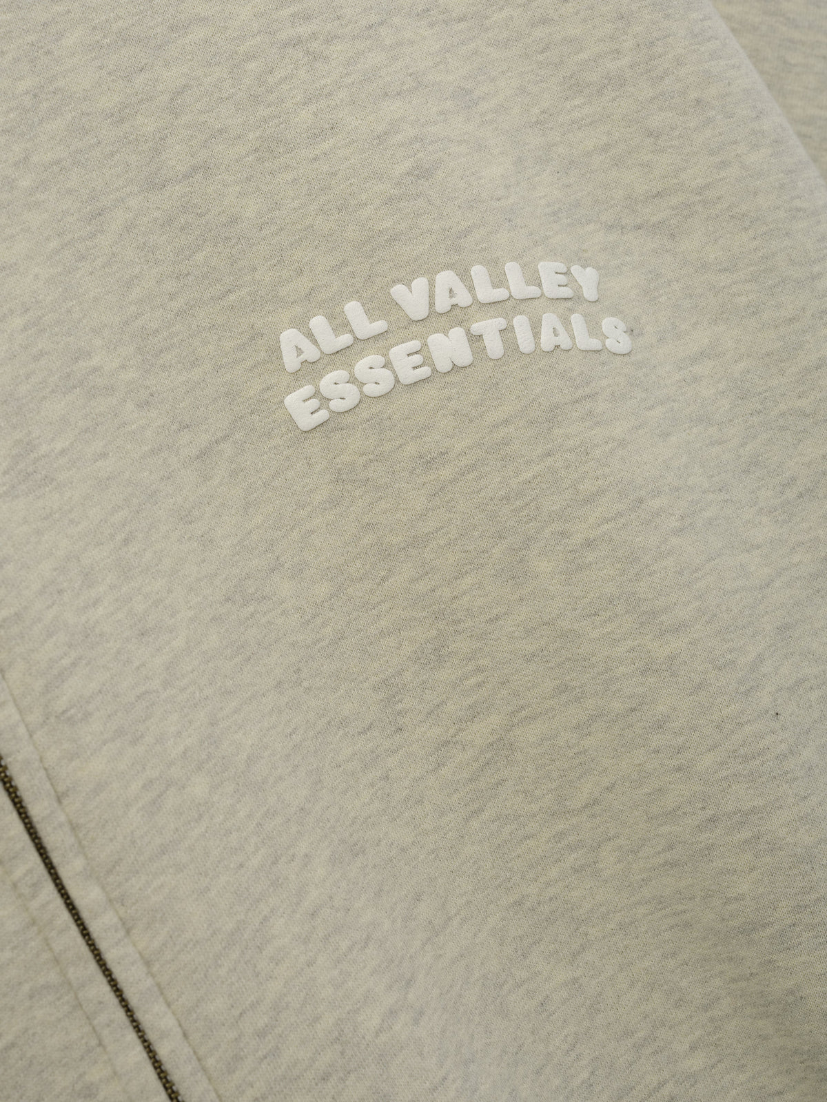 Fear of God Essentials 90s Zip-Up Hoodie Washed Vanilla Heather - Im Your Wardrobe