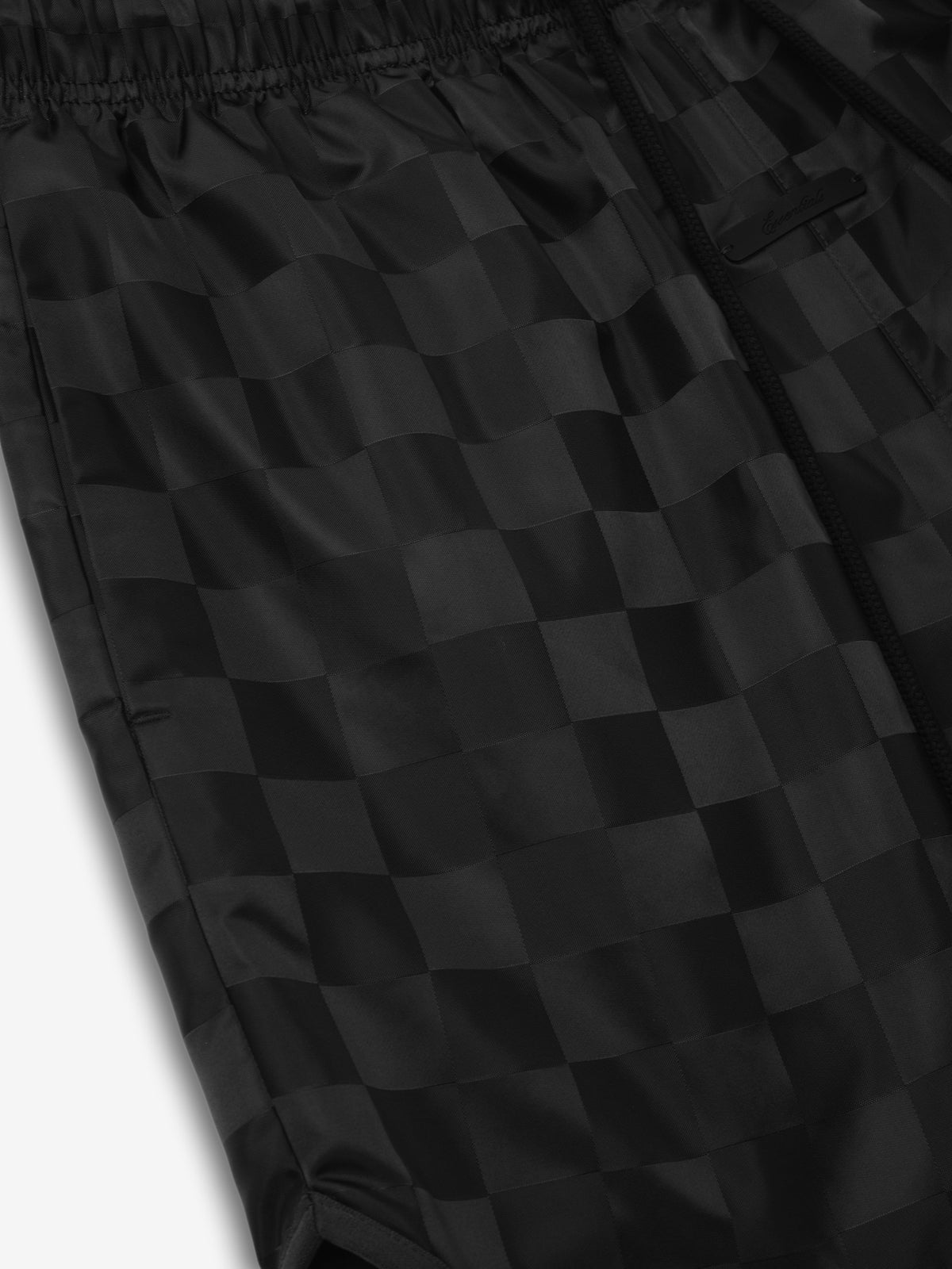 Fear of God Essentials Nylon Checkered Gym Short Vintage Black - Im Your Wardrobe
