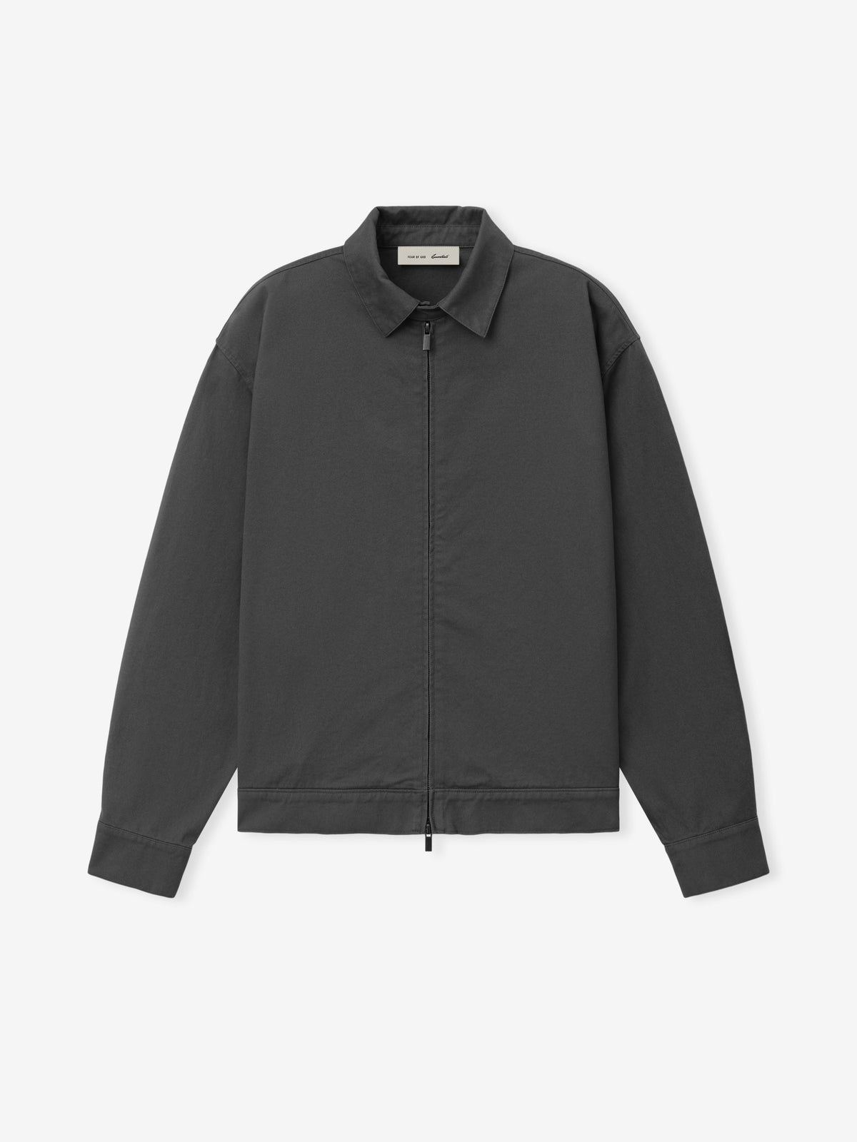 Fear of God Essentials Cotton Twill Work Jacket Iron Grey - Im Your Wardrobe