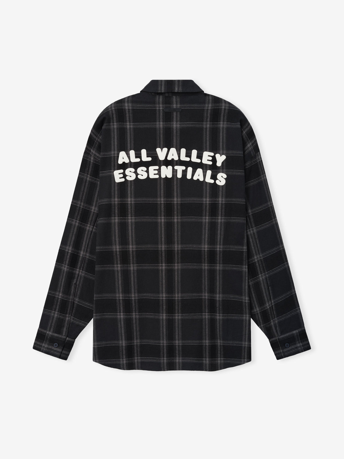 Fear of God Essentials Flannel Button Up Shirt Vintage Black Plaid - Im Your Wardrobe
