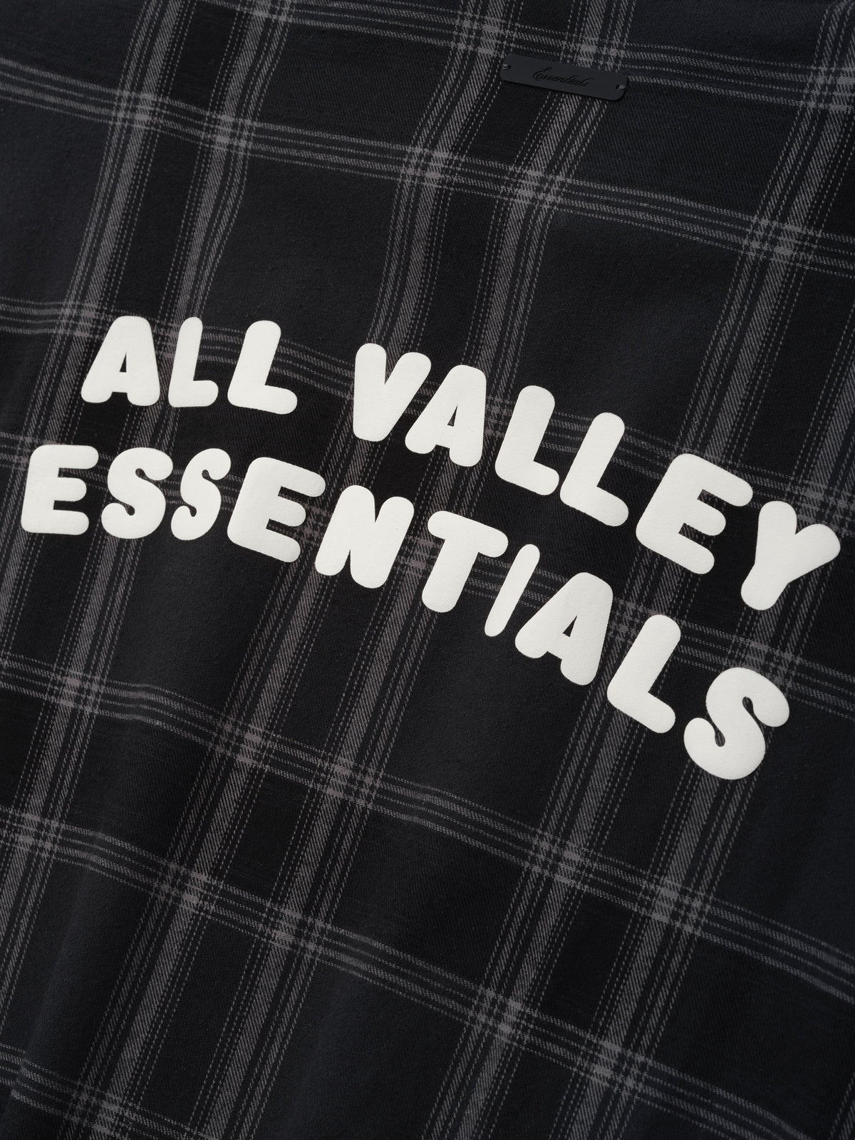 Fear of God Essentials Flannel Button Up Shirt Vintage Black Plaid - Im Your Wardrobe