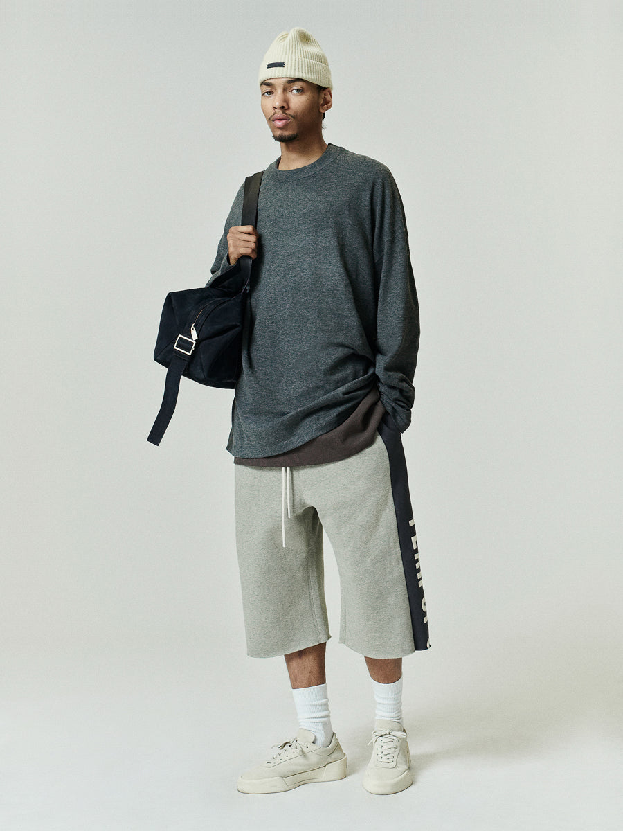 Fear of God Essentials Soft Knit Long Sleeve Tee Iron Grey - Im Your Wardrobe