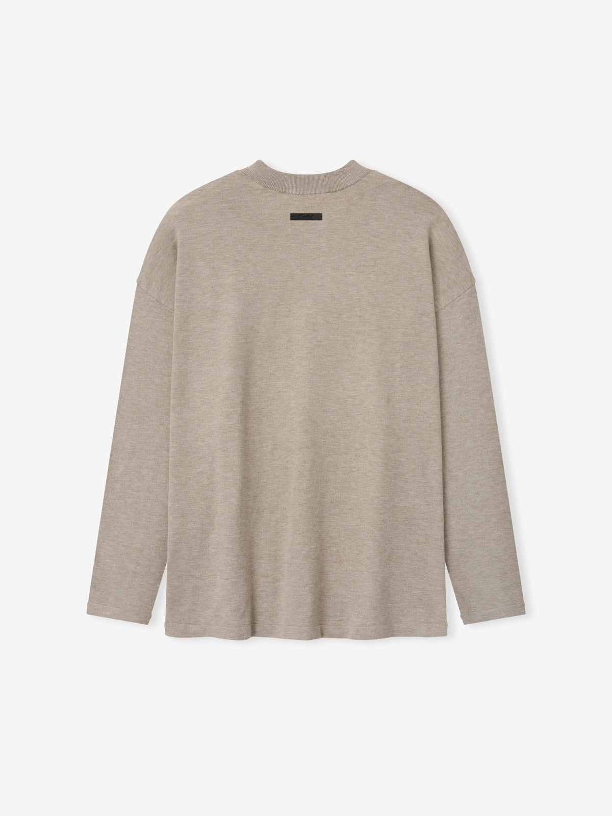 Fear of God Essentials Soft Knit Long Sleeve Tee Seal Heather - Im Your Wardrobe