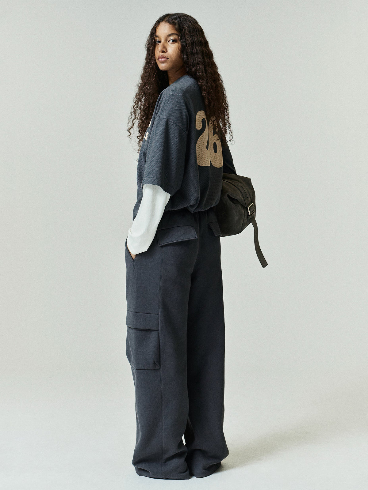 Fear of God Essentials Women's Fleece Cargo Relaxed Sweatpant Iron Grey