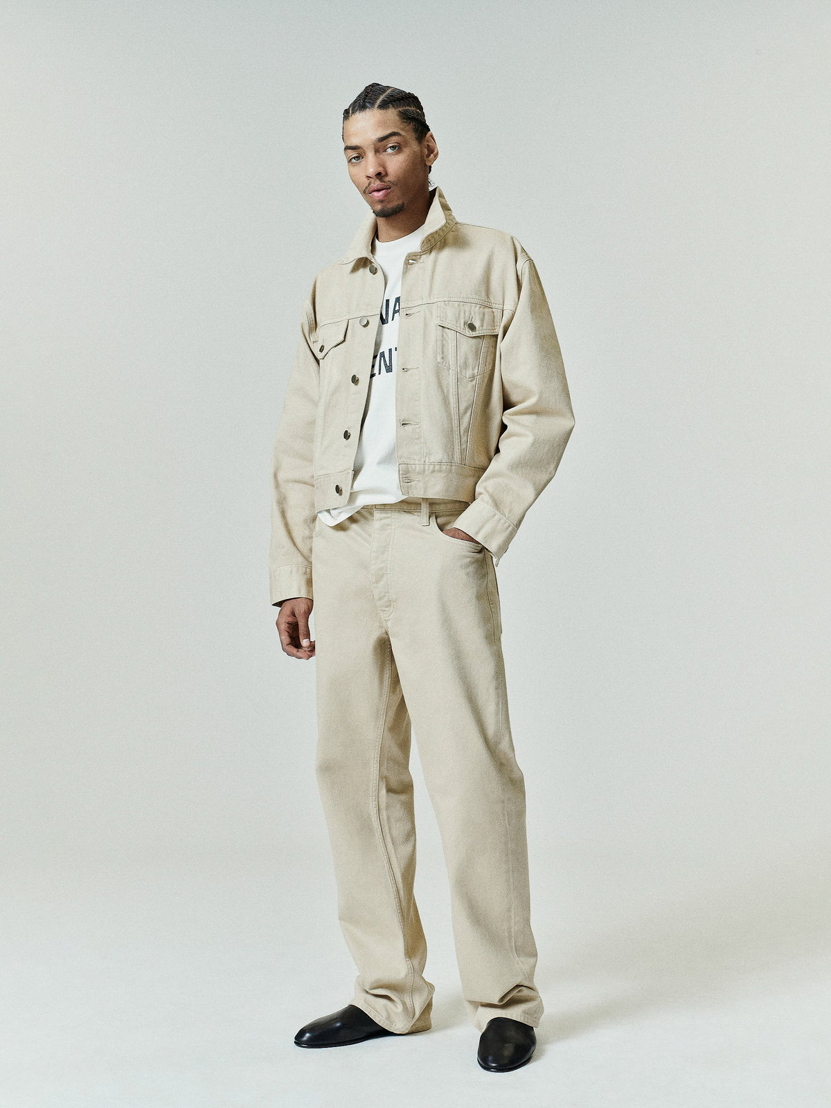 Fear of God Essentials Classic Denim Jacket Overdyed Dune - Im Your Wardrobe