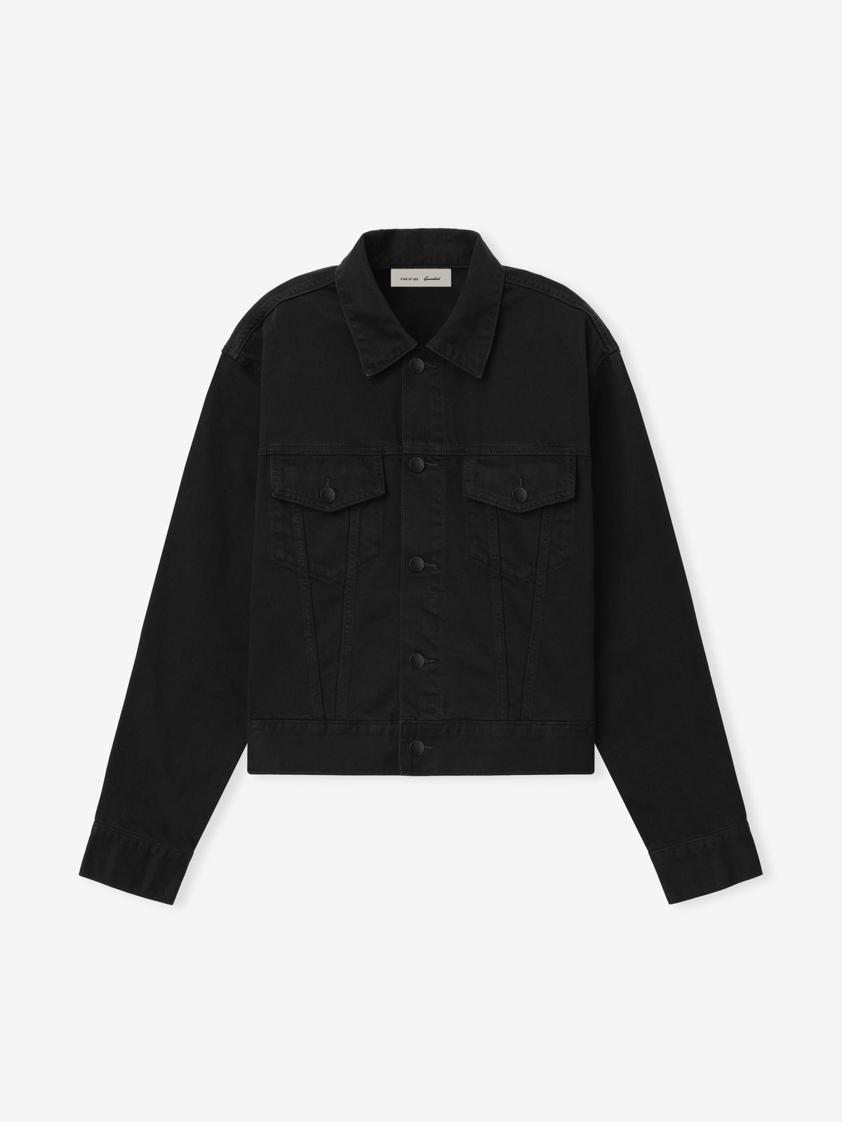 Fear of God Essentials Classic Denim Jacket Overdyed Black - Im Your Wardrobe