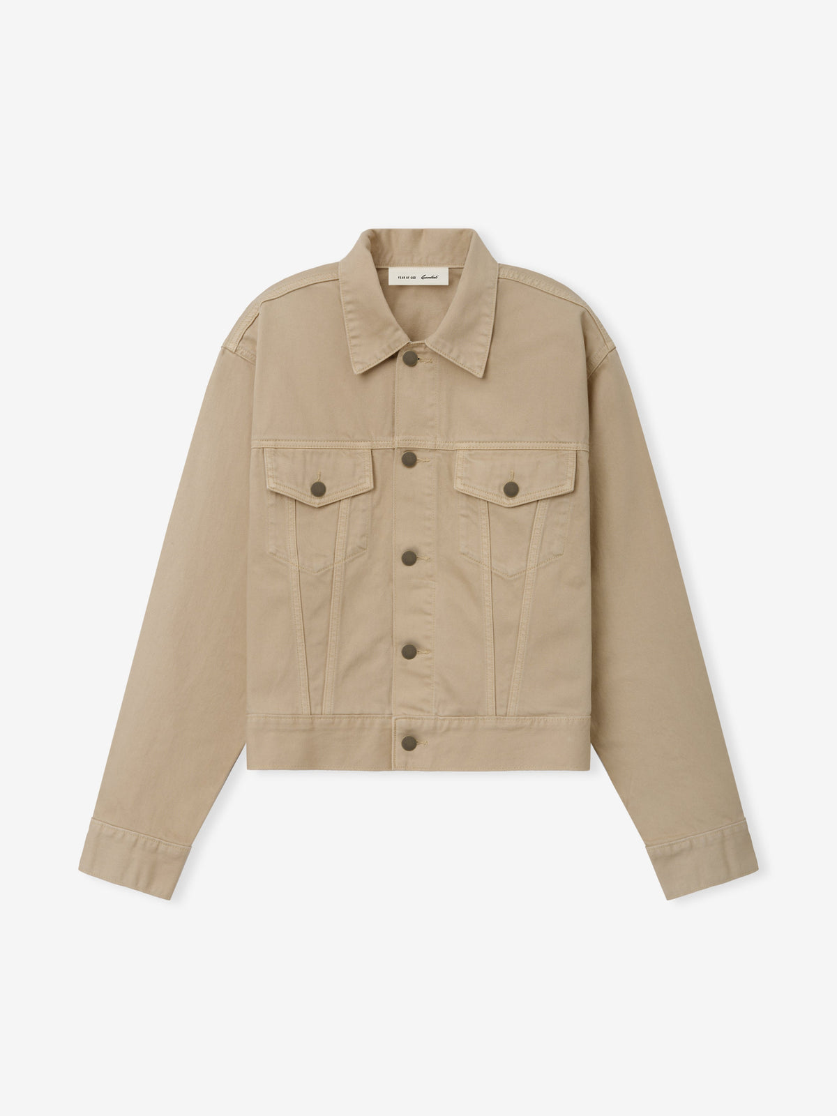 Fear of God Essentials Classic Denim Jacket Overdyed Dune - Im Your Wardrobe