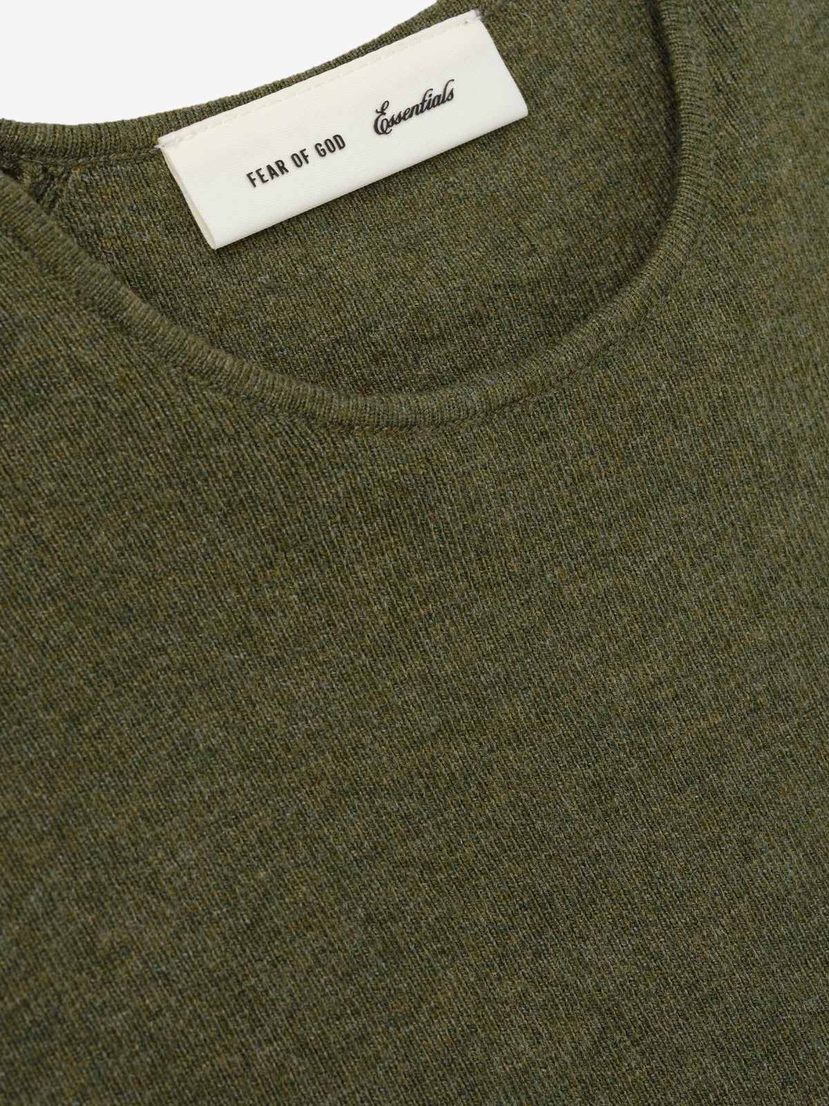 Fear of God Essentials Women's Rib Knit Crop Top Moss