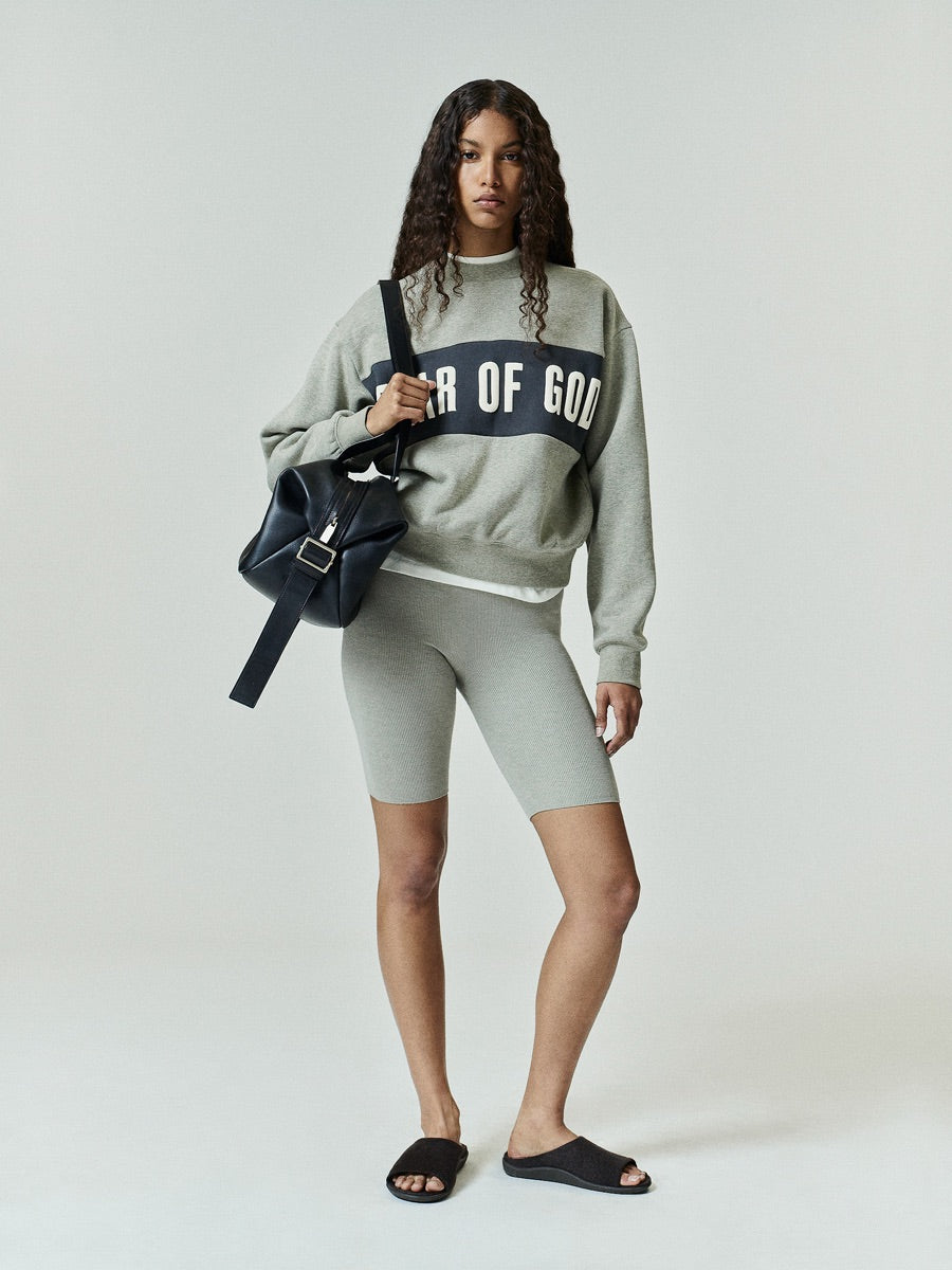 Fear of God Essentials Women's Paneled Classic Sweatshirt Seal Heather