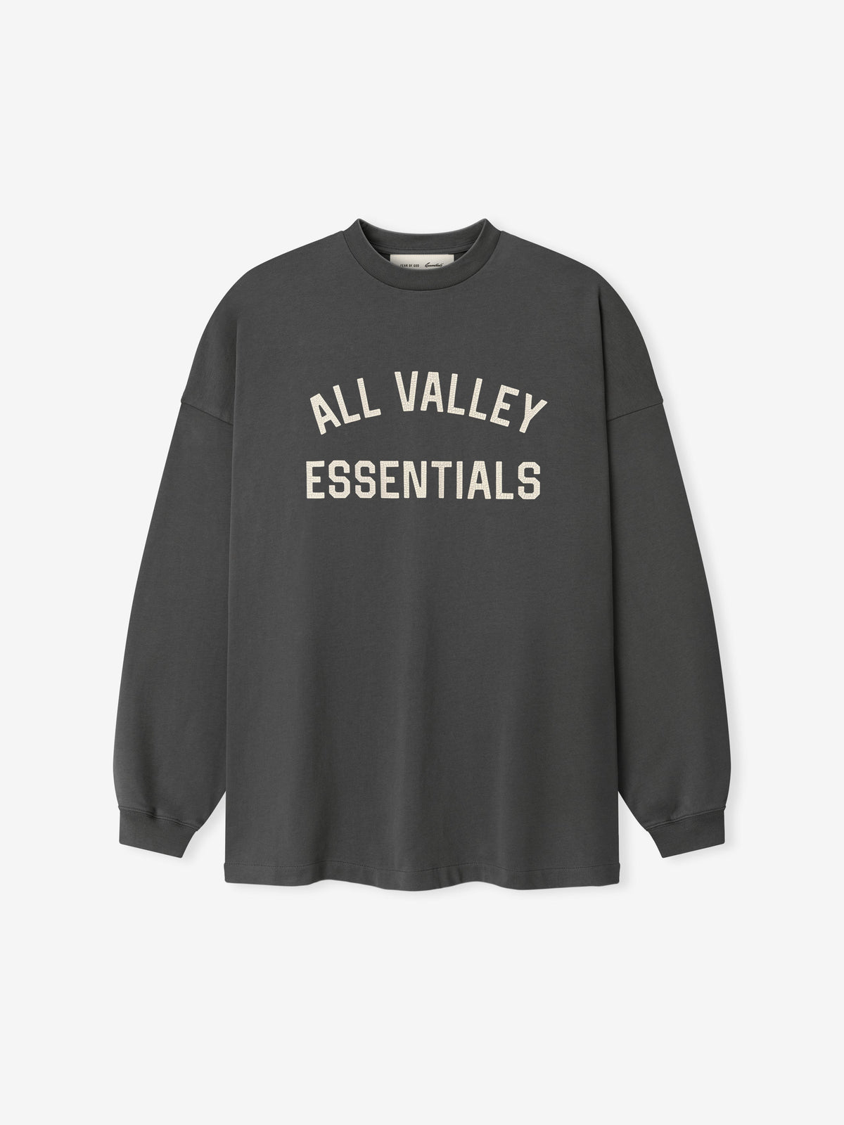 Fear of God Essentials Merch Long Sleeve Tee Iron Grey - Im Your Wardrobe
