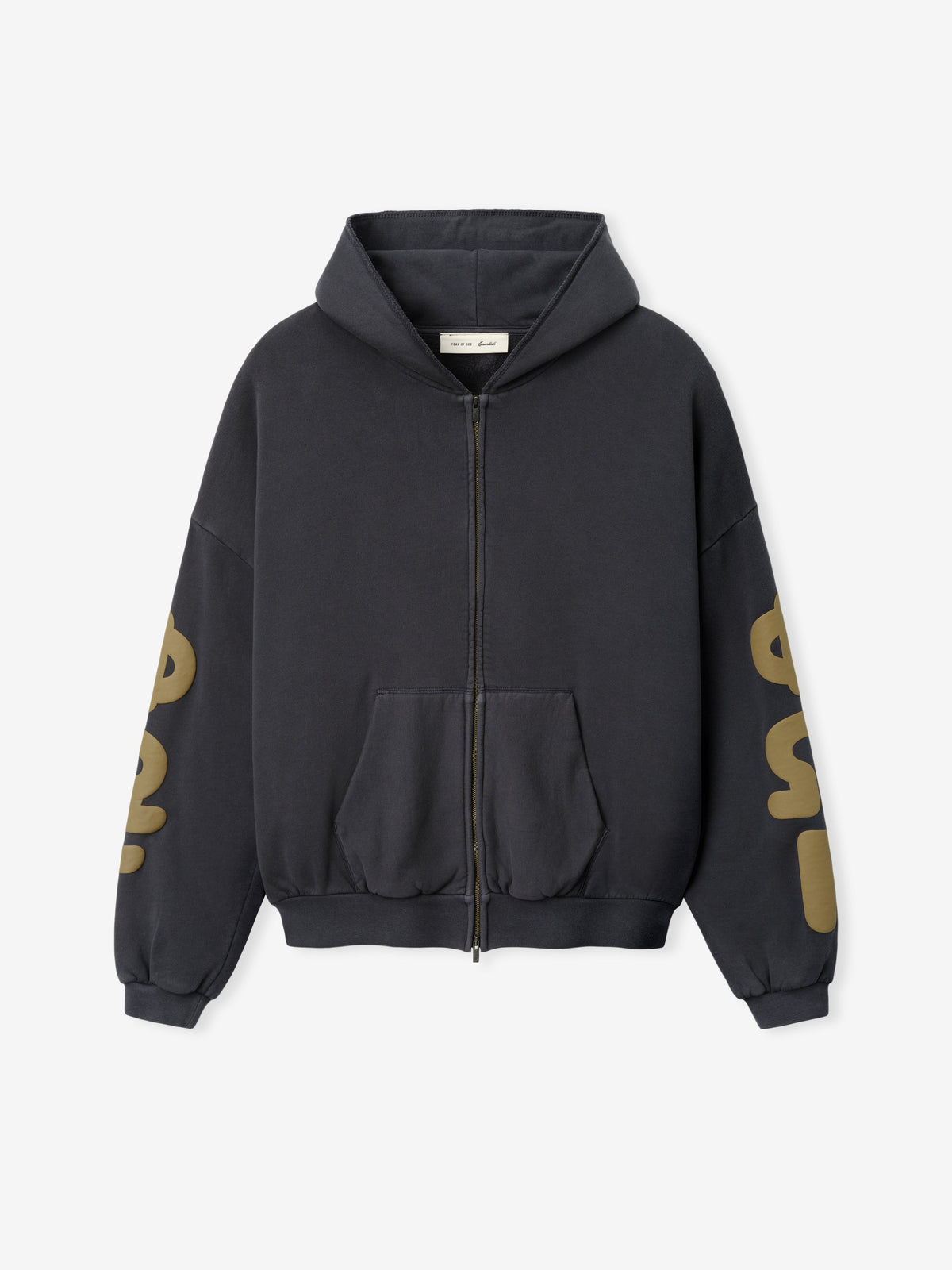Fear of God Essentials 90s Zip-Up Hoodie Washed Iron Grey - Im Your Wardrobe