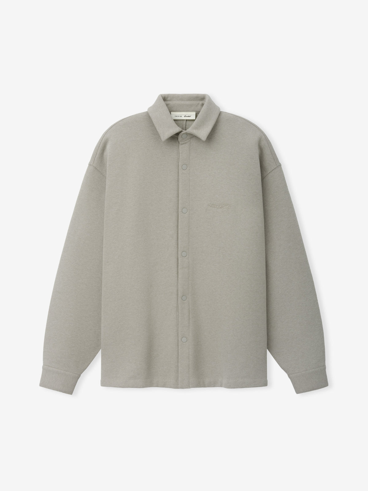 Fear of God Essentials Fleece Overshirt Pyrite Heather