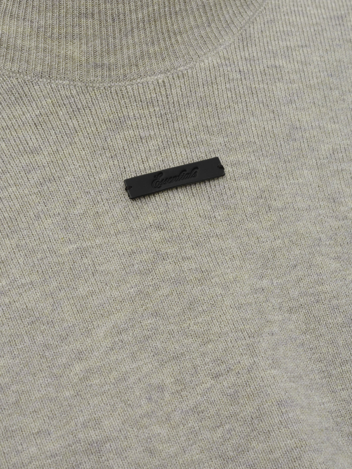 Fear of God Essentials Women's Rib Knit Standing Collar Sleeveless Tank Pyrite Heather