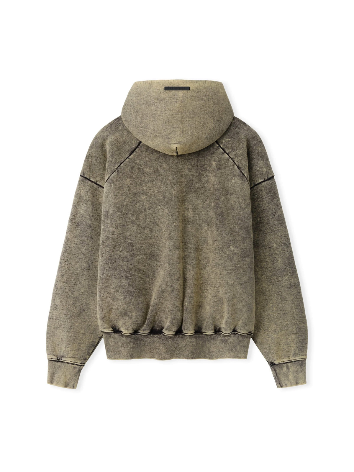 Fear of God Essentials Classic Raglan Hoodie Sulphur Black Cloud Wash