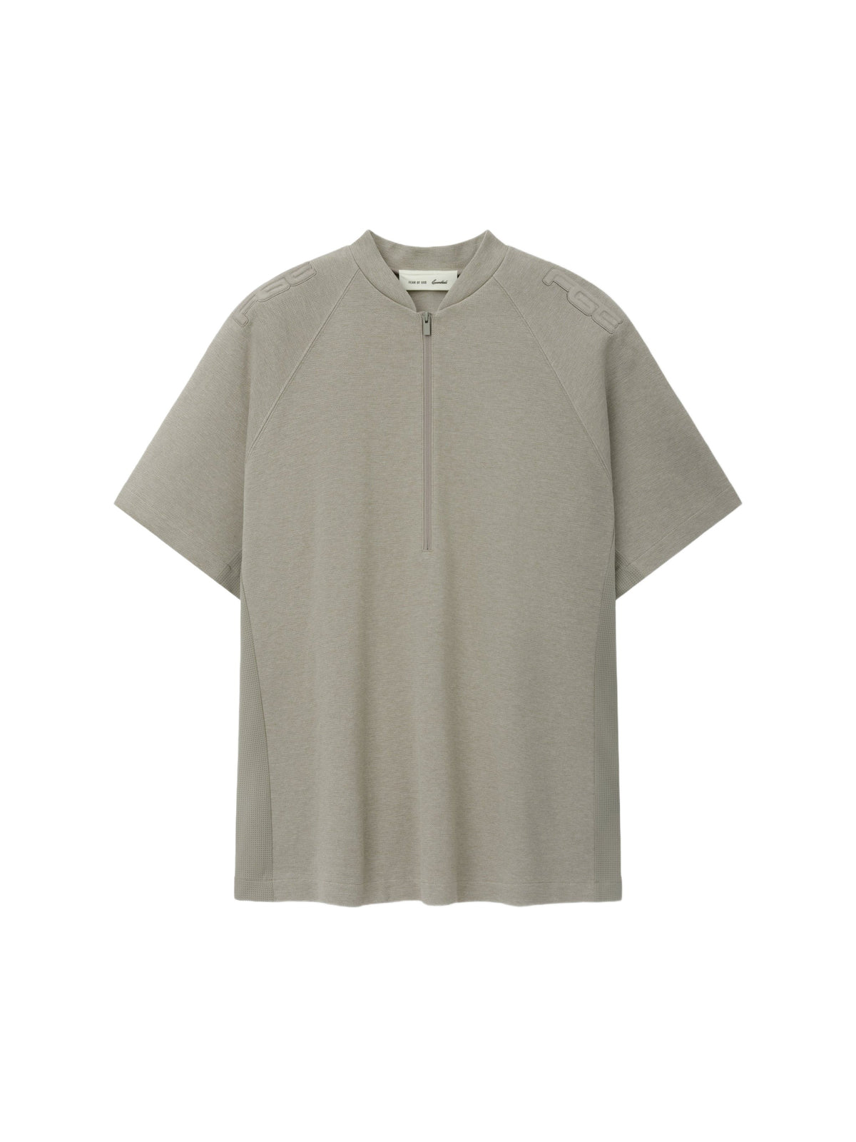 Fear of God Essentials Classic Half Zip Raglan Pyrite Heather