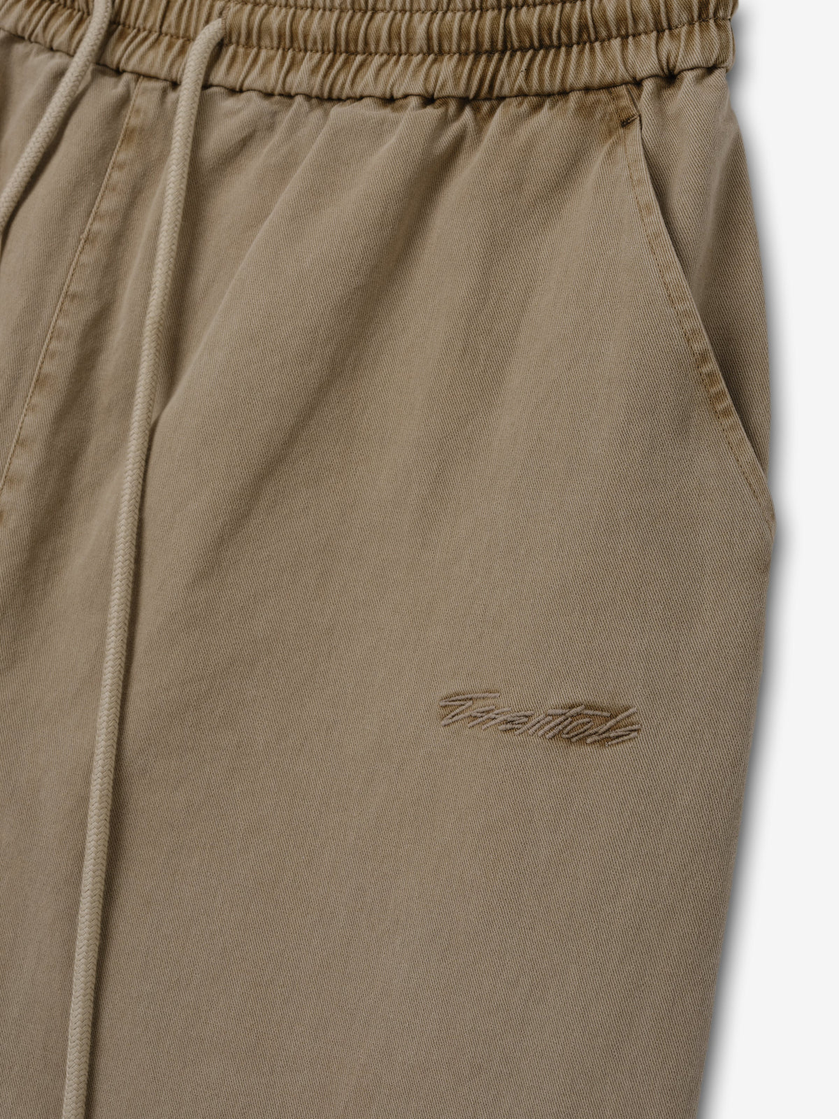 Fear of God Essentials Cotton Twill Lounge Drawstring Short Washed Clay
