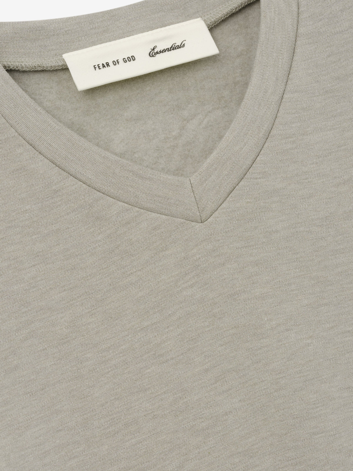 Fear of God Essentials Women's Longsleeve V-Neck Pyrite Heather