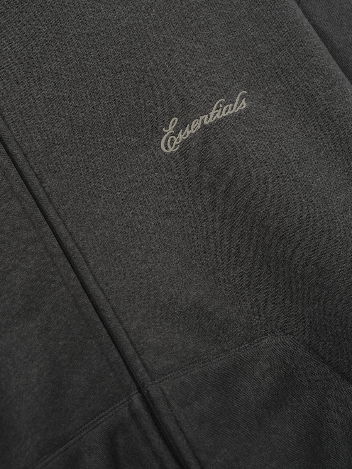 Fear of God Essentials Signature Classic Zip Up Hoodie Ash Heather