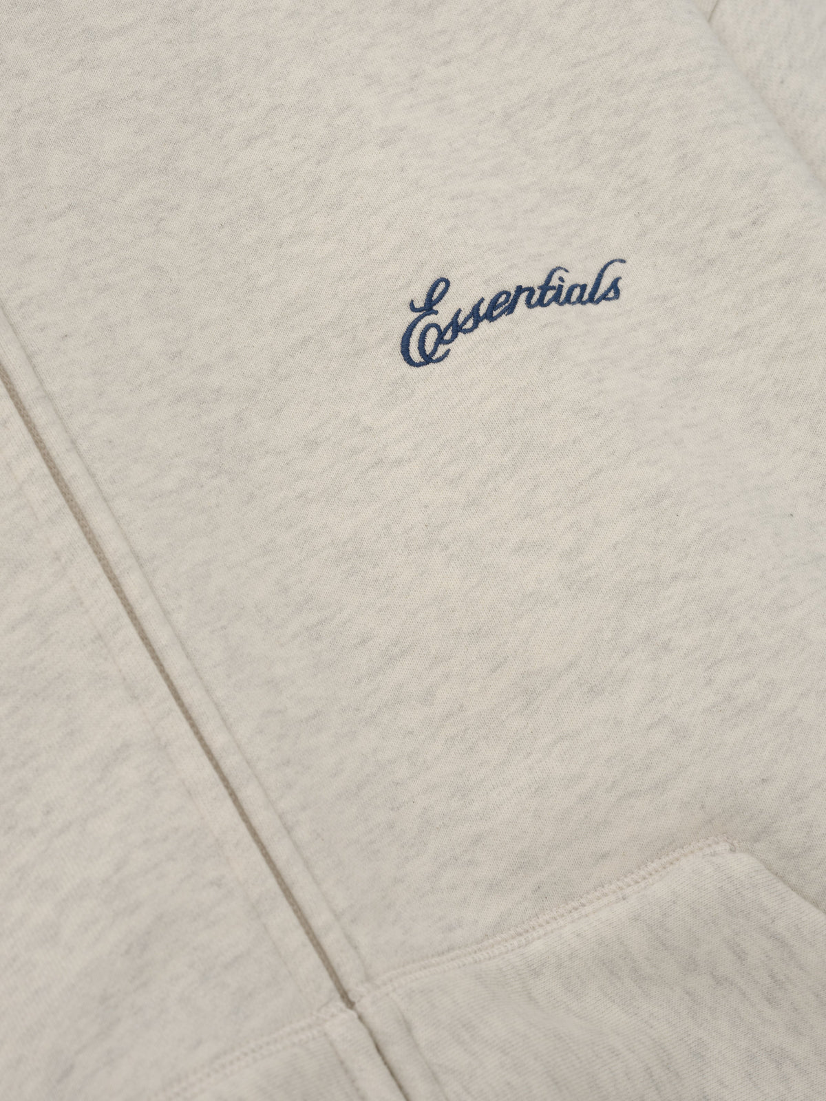 Fear of God Essentials Signature Classic Zip Up Hoodie Marble Heather