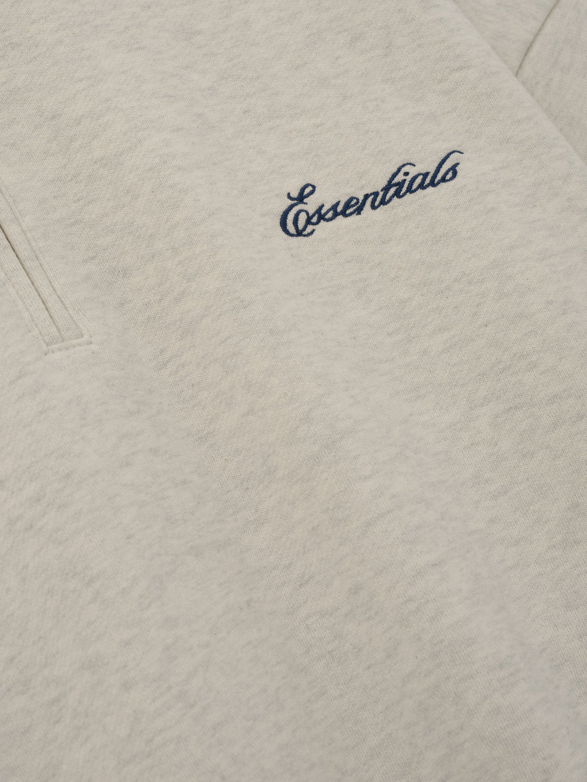 Fear of God Essentials Signature Classic Half Zip Sweatshirt Marble Heather