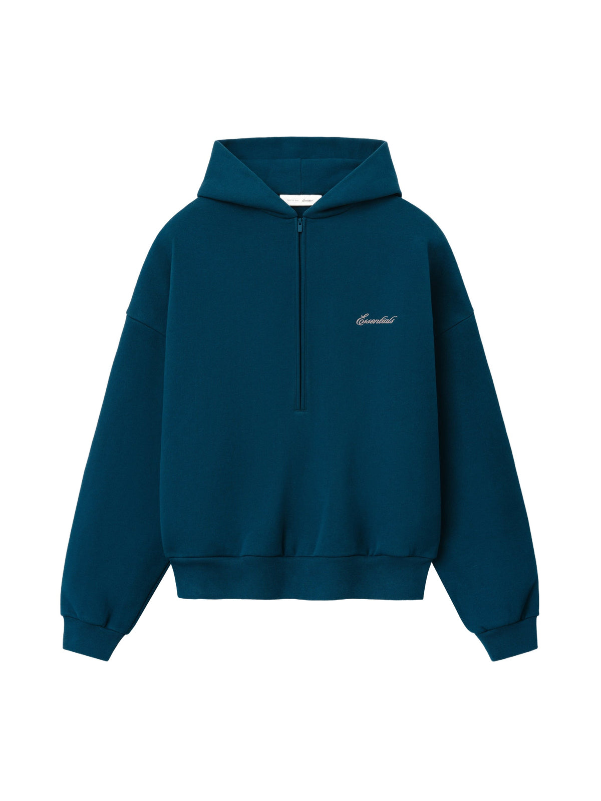 Fear of God Essentials Signature Lounge Half Zip Hoodie Night Sea