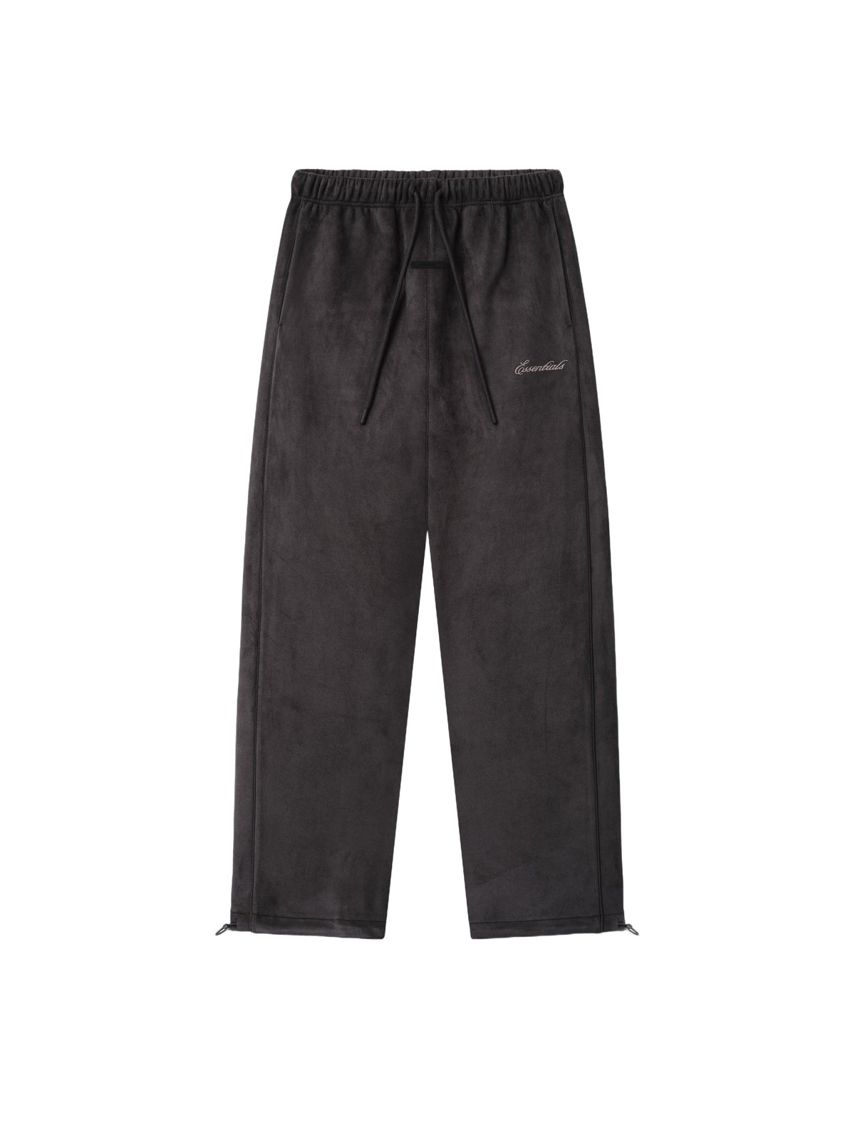 Fear of God Essentials Suede Fleece Signature Relaxed Pant W/ Piping Ink Black