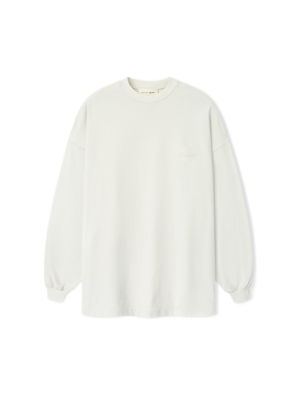 Fear of God Essentials Signature 90s Relaxed Long Sleeve Tee Washed Ivory