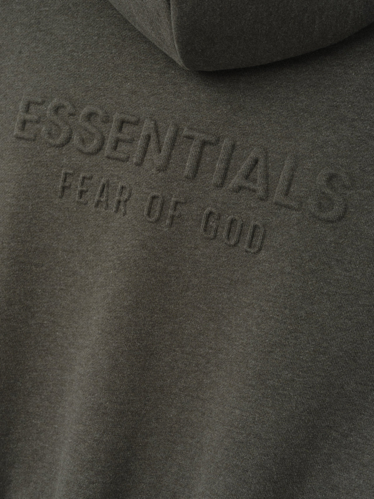 Fear of God Essentials Women's Embossed Cropped Zip-Up Hoodie Ash Heather