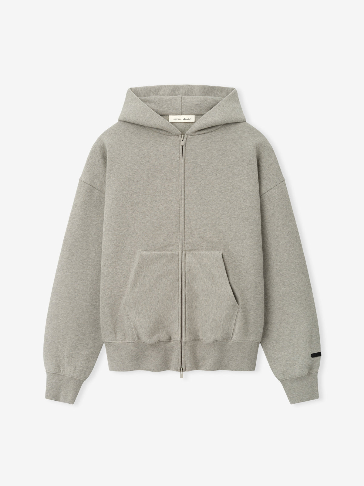 Fear of God Essentials FW26 Classic Zip-Up Hoodie Warm Heather - Im Your Wardrobe