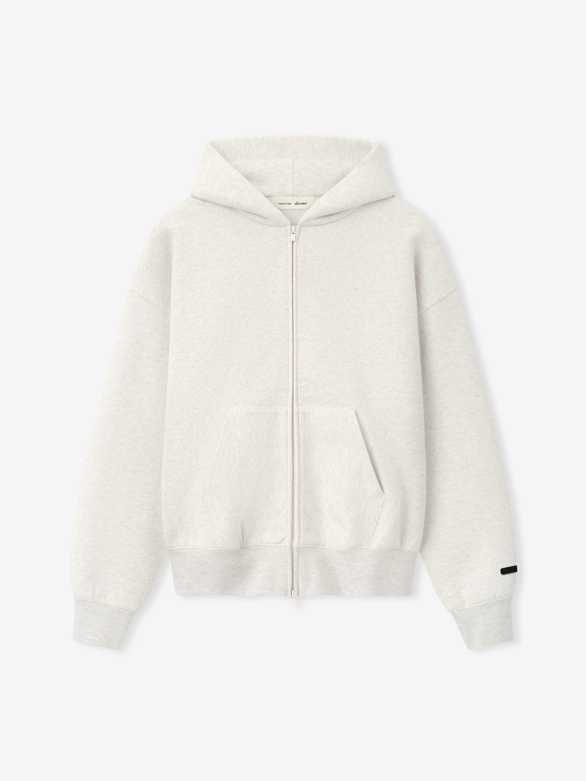 Fear of God Essentials FW26 Classic Zip-Up Hoodie Oatmeal Heather - Im Your Wardrobe
