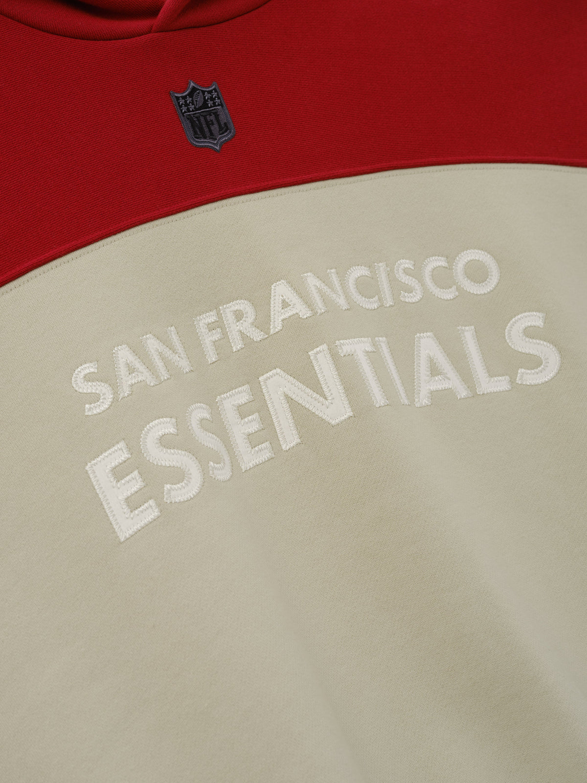 Fear of God Essentials 49ers 90s Relaxed Hoodie Sandstone