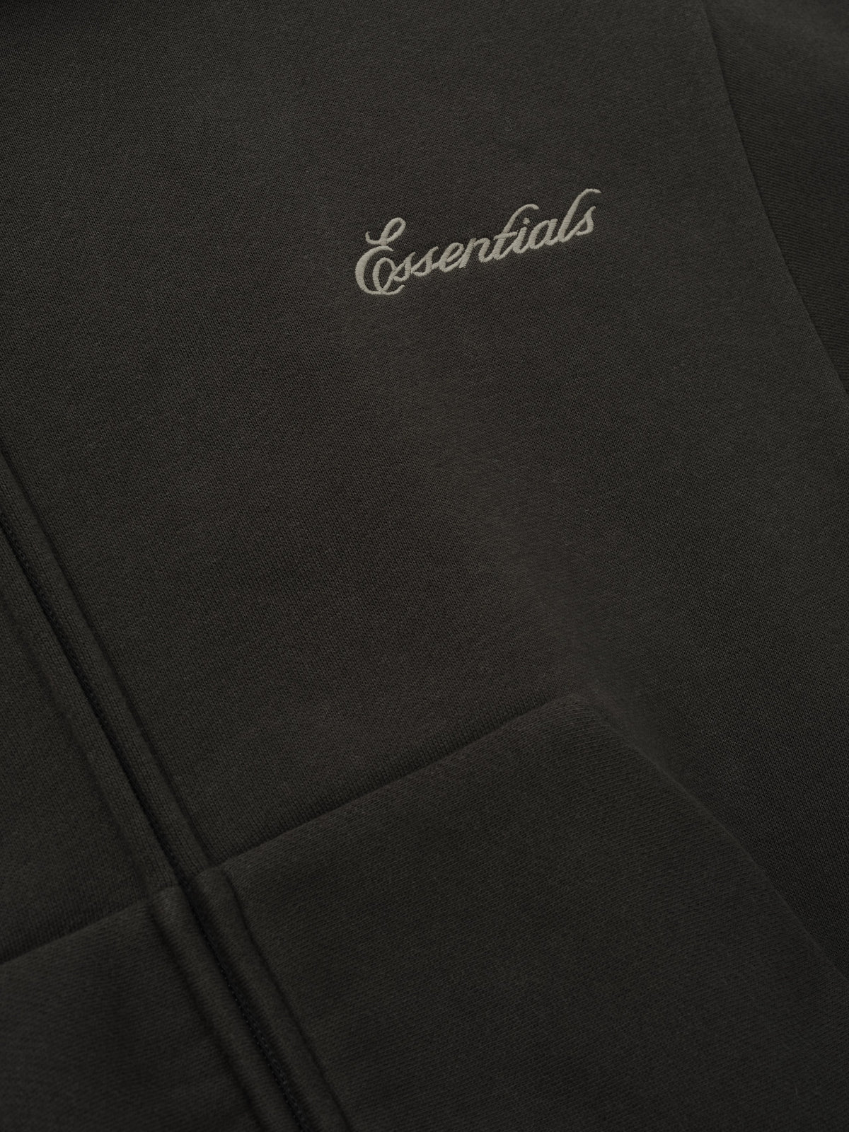 Fear of God Essentials Women's Modern Cropped Zip Hoodie Ink Black